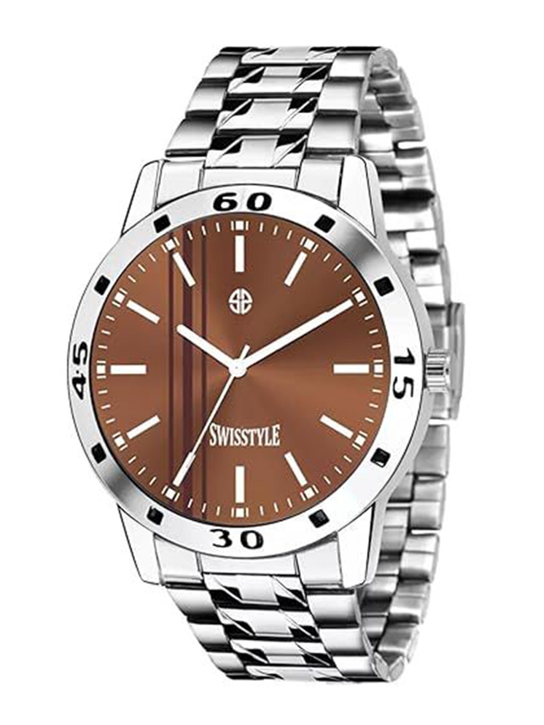 SWISSTYLE Men Brass Embellished Dial & Stainless Steel Straps Analogue Watch SS-GR032-BRW-CH, Brown
SWISSTYLE Men Brass Embellished Dial & Stainless Steel Straps Analogue Watch SS-GR032-BRW-CH, Brown