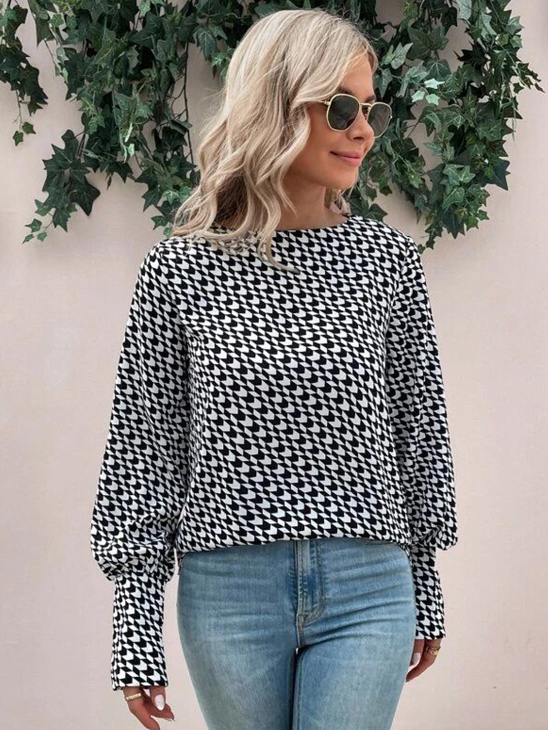 Stylecast X Slyck Geometric Print Top, Black
Stylecast X Slyck Geometric Print Top, Black