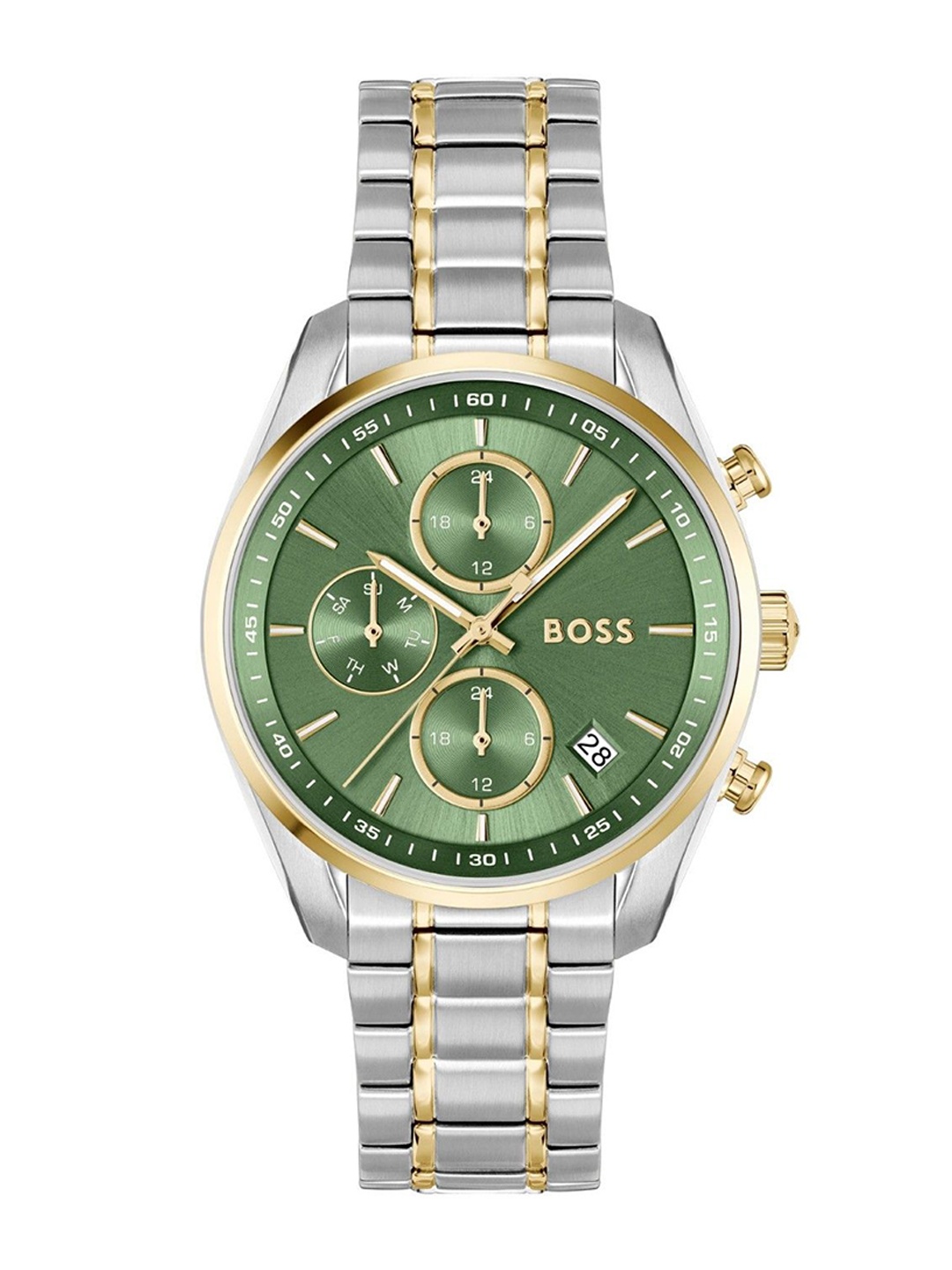 BOSS Women Dial & Stainless Steel Bracelet Style Straps Analogue Watch 1502766, Green
BOSS Women Dial & Stainless Steel Bracelet Style Straps Analogue Watch 1502766, Green