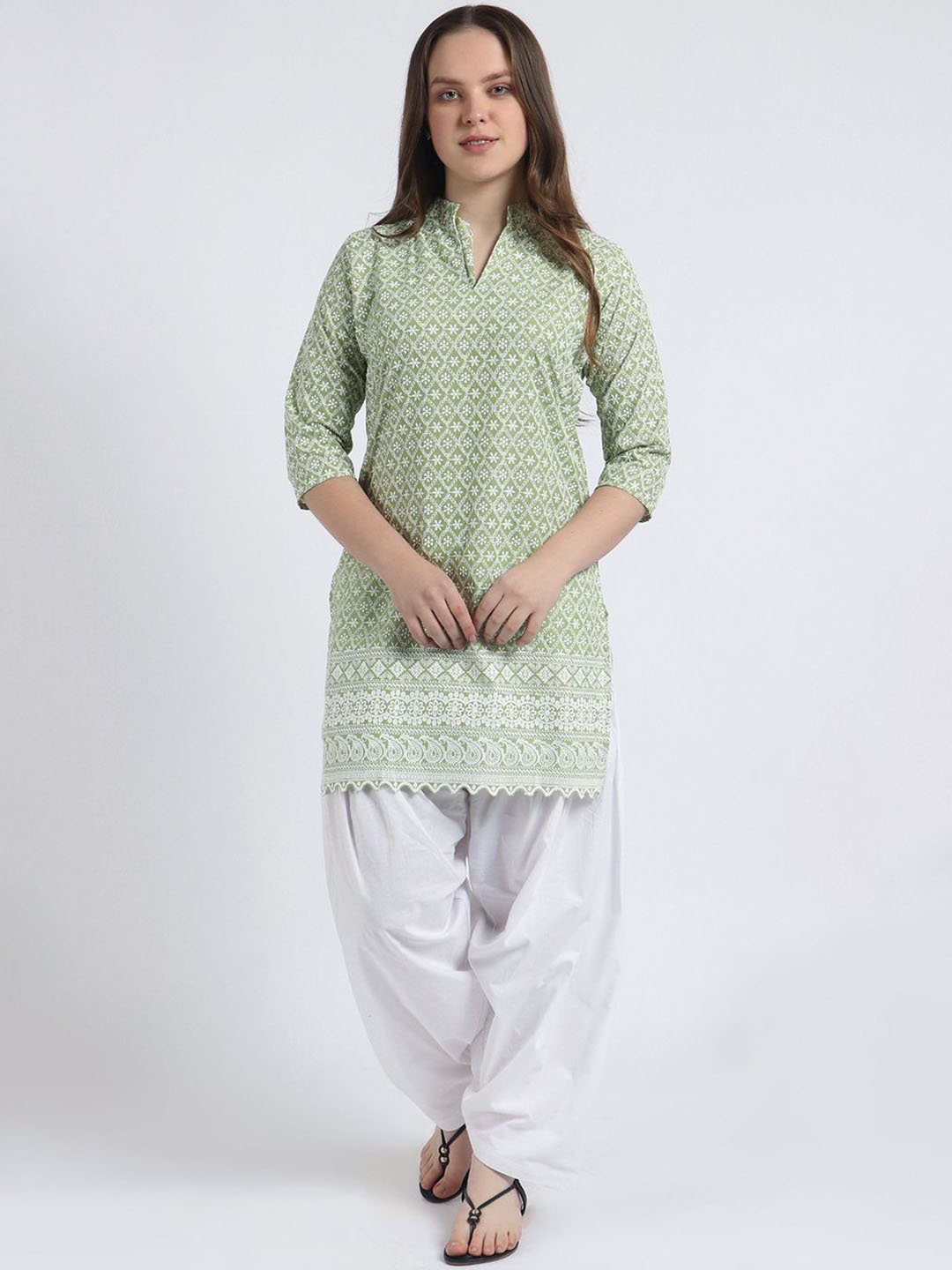 Trendzmy Women Ethnic Motifs Embroidered Regular Thread Work Kurta with Salwar, Olive
Trendzmy Women Ethnic Motifs Embroidered Regular Thread Work Kurta with Salwar, Olive