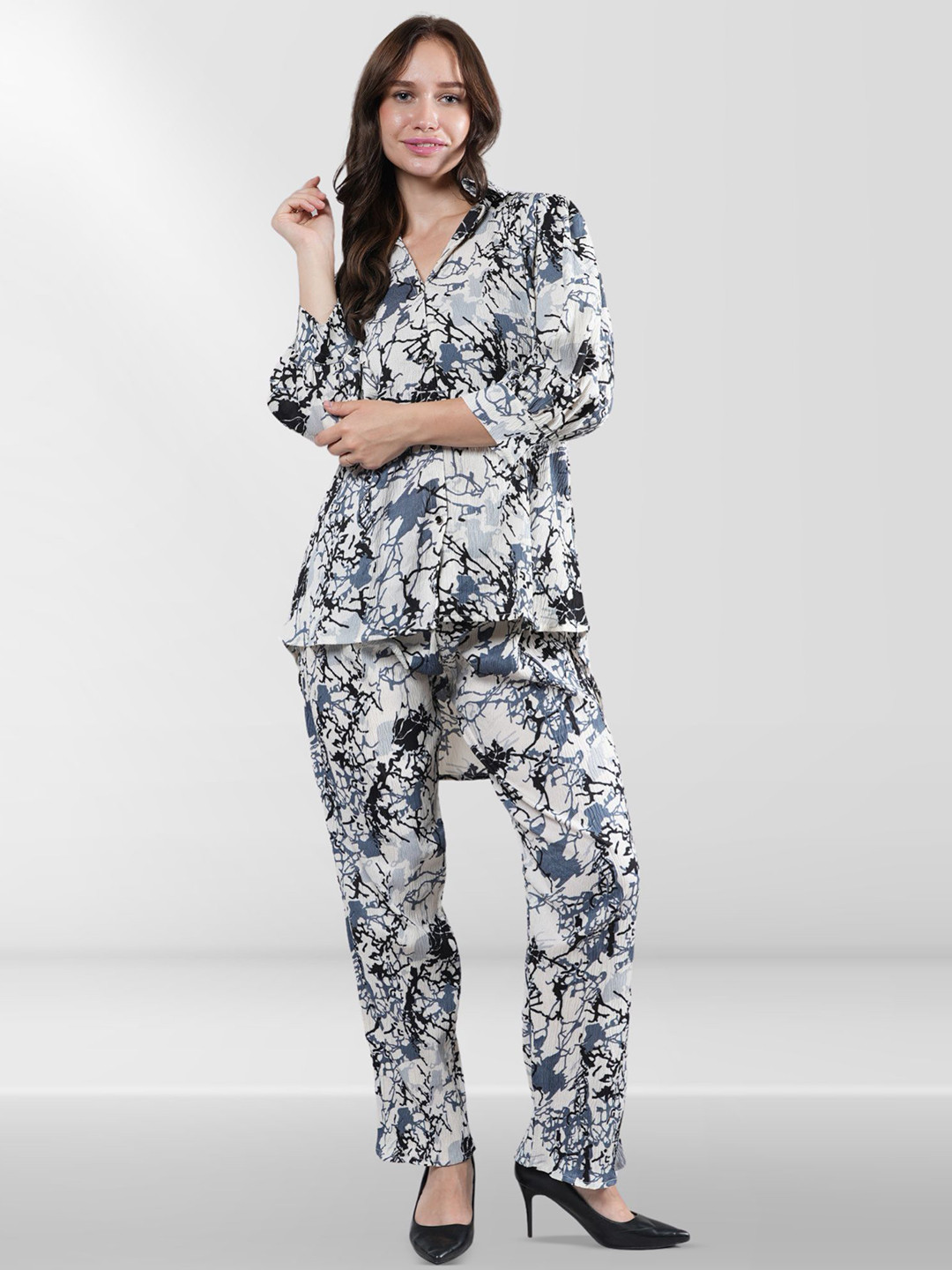 Belfry Shirt Collar Neck Shirt With Trousers Co-Ords, Blue
Belfry Shirt Collar Neck Shirt With Trousers Co-Ords, Blue