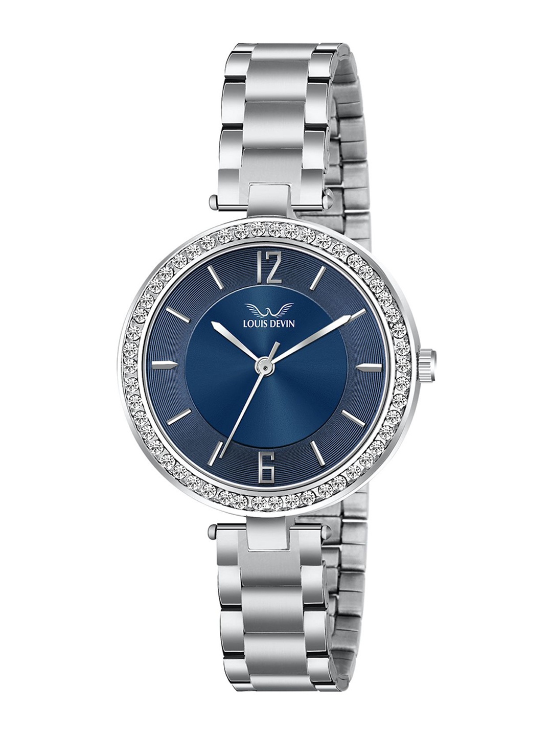 LOUIS DEVIN Women Brass Embellished Dial & Stainless Steel Bracelet Style Straps Analogue Watch, Silver
LOUIS DEVIN Women Brass Embellished Dial & Stainless Steel Bracelet Style Straps Analogue Watch, Silver