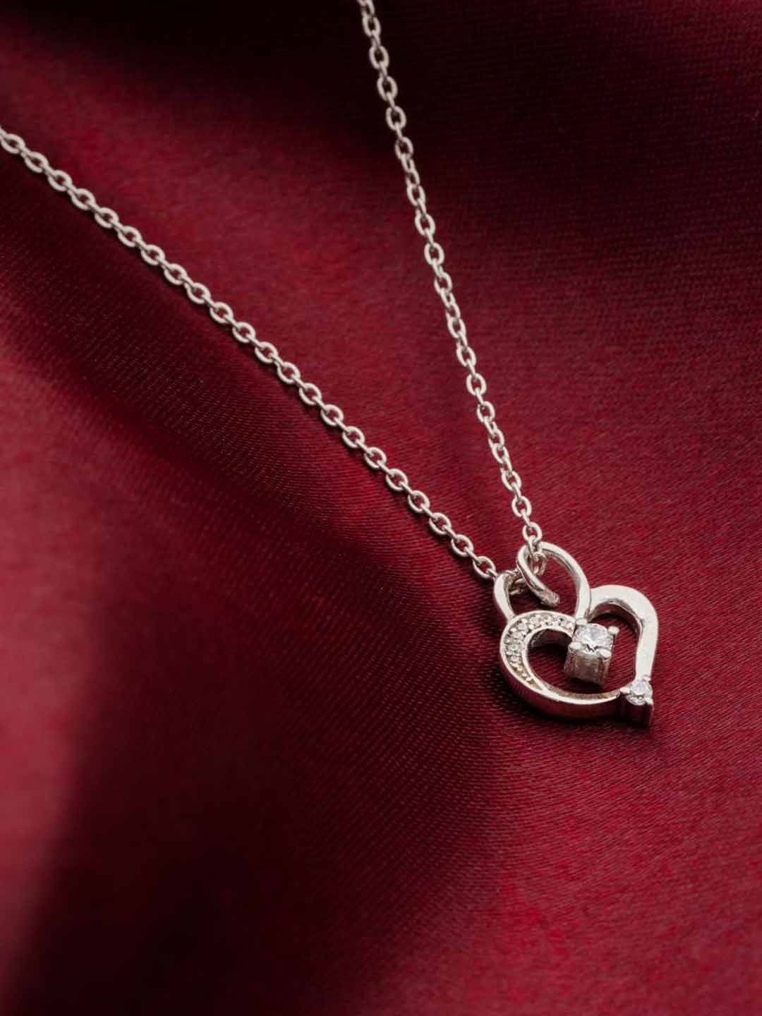 Soraya Luxe 925 Sterling Silver Lustrous Heart Rhodium-Plated Pendant Necklace With Chain
Soraya Luxe 925 Sterling Silver Lustrous Heart Rhodium-Plated Pendant Necklace With Chain