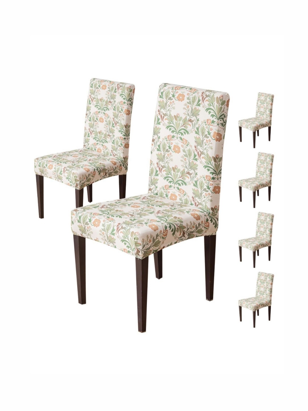HOUSE OF QUIRK Set Of 6 Beige Printed Stretchable Washable Short Dining Chair Covers
HOUSE OF QUIRK Set Of 6 Beige Printed Stretchable Washable Short Dining Chair Covers