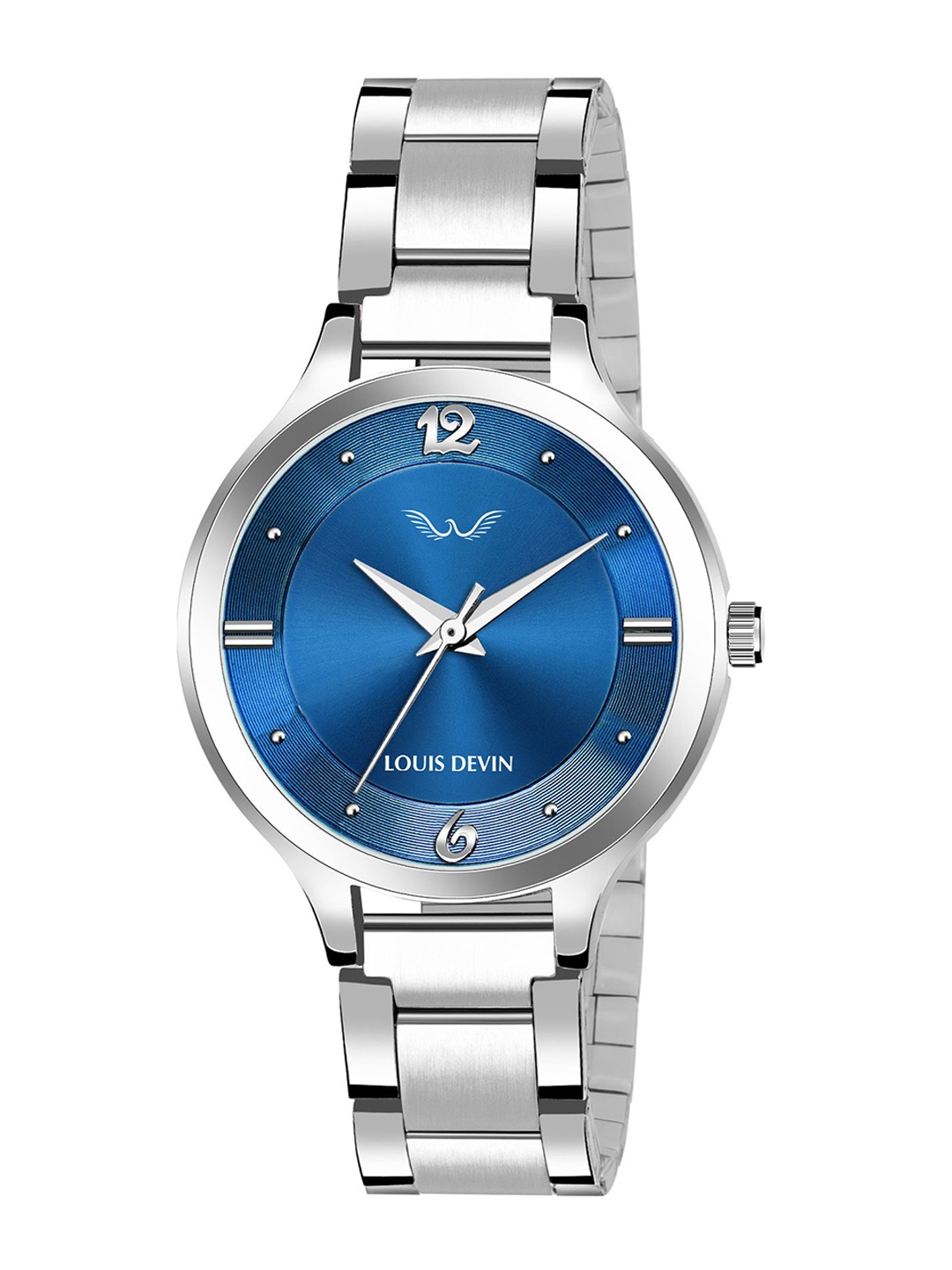 LOUIS DEVIN Women Brass Embellished Dial & Stainless Steel Bracelet Style Straps Analogue Watch LD-L158-BLU, Silver
LOUIS DEVIN Women Brass Embellished Dial & Stainless Steel Bracelet Style Straps Analogue Watch LD-L158-BLU, Silver