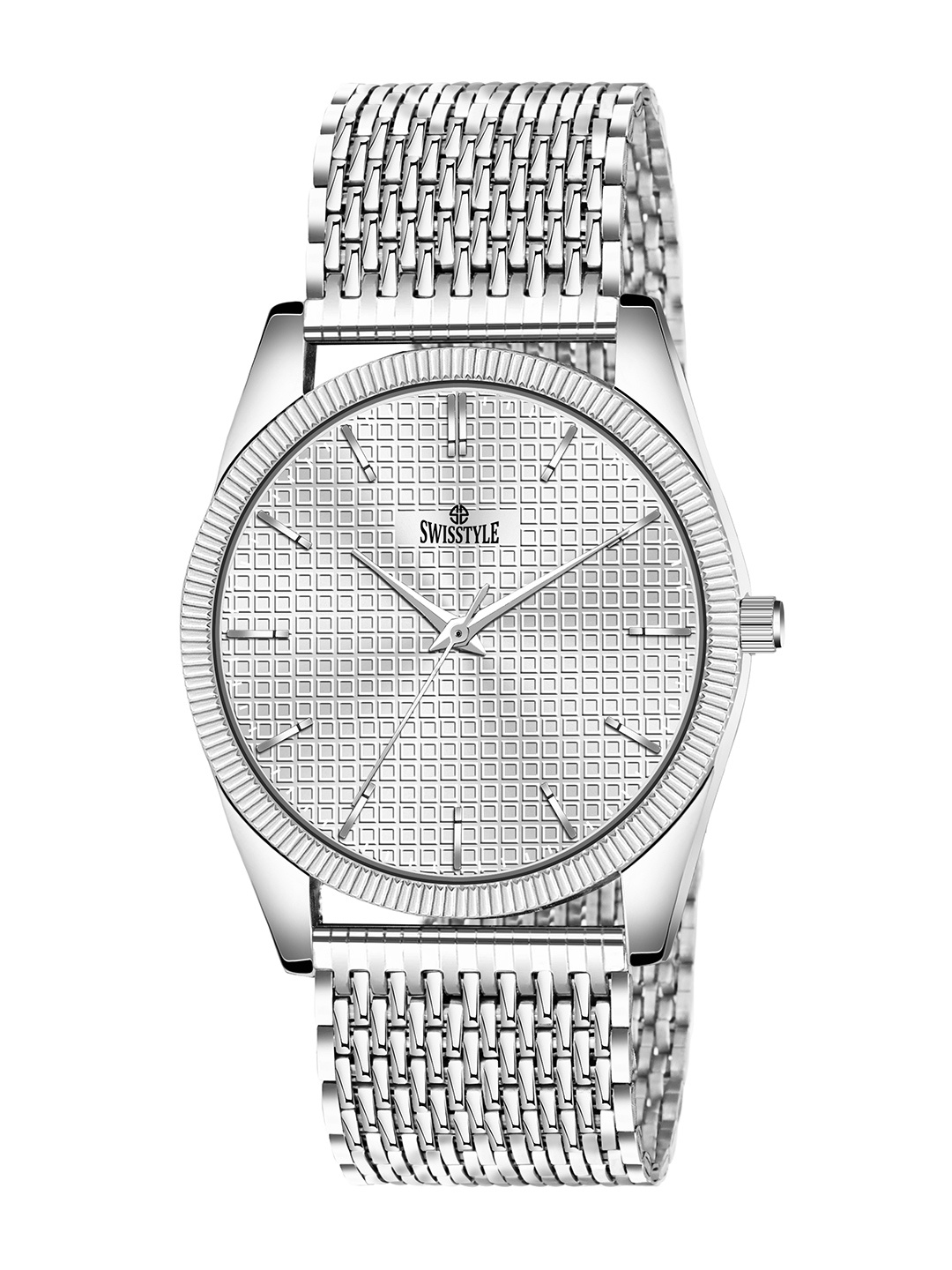 SWISSTYLE Men Brass Embellished Dial & Stainless Steel Straps Analogue Watch SS-GR1812-SLV-CH, Silver
SWISSTYLE Men Brass Embellished Dial & Stainless Steel Straps Analogue Watch SS-GR1812-SLV-CH, Silver
