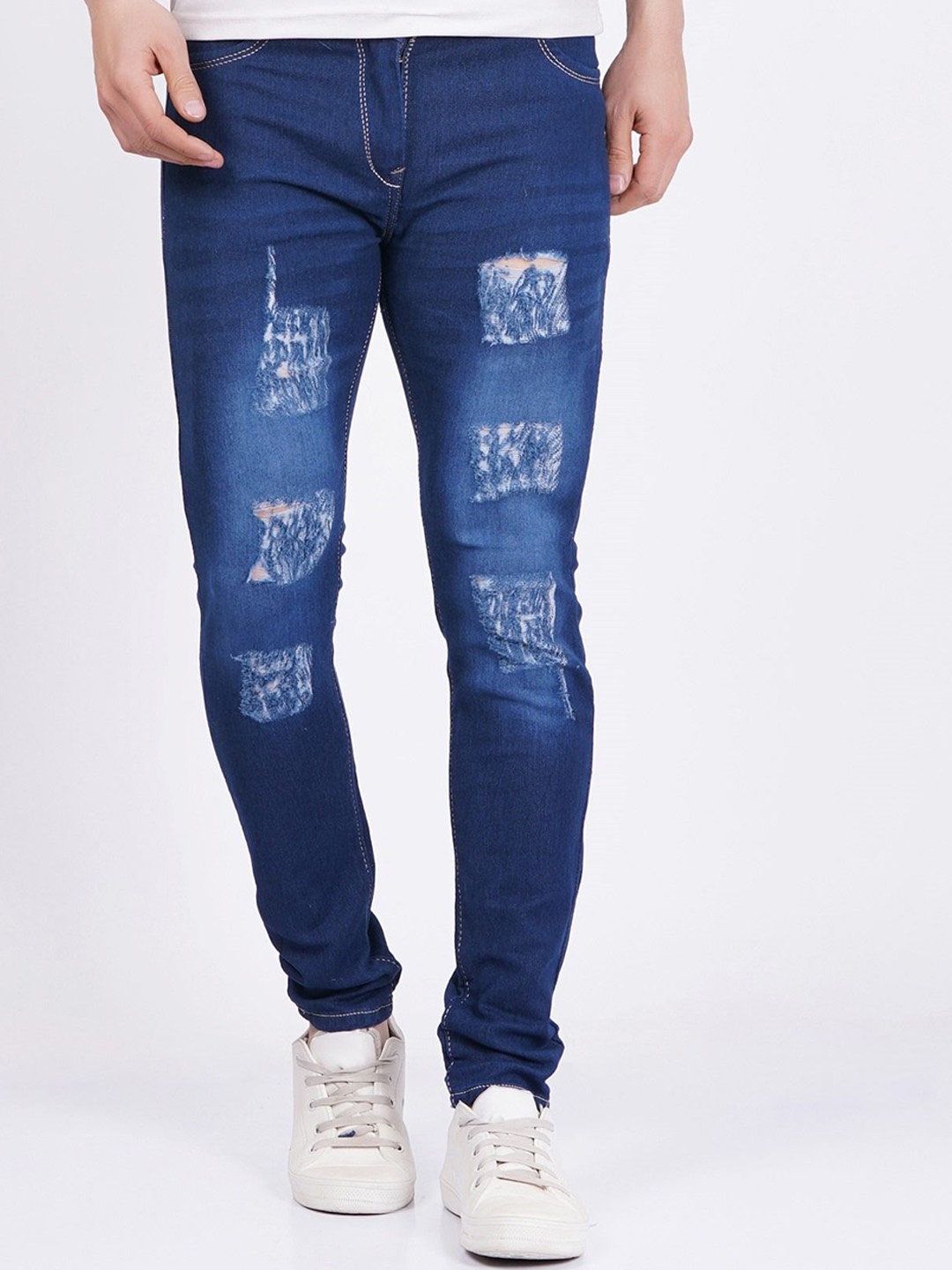 COMFITS Men Classic Mildly Distressed Light Fade Stretchable Jeans, Blue
COMFITS Men Classic Mildly Distressed Light Fade Stretchable Jeans, Blue