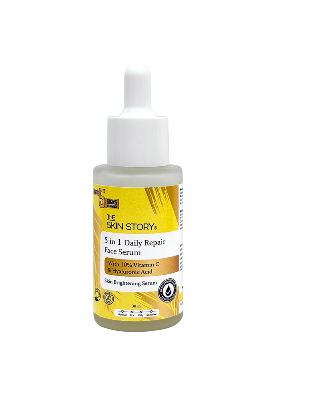 THE SKIN STORY Daily Repair Face Serum With Vitamin C & Hyaluronic Acid - 30 ml, Yellow
THE SKIN STORY Daily Repair Face Serum With Vitamin C & Hyaluronic Acid - 30 ml, Yellow