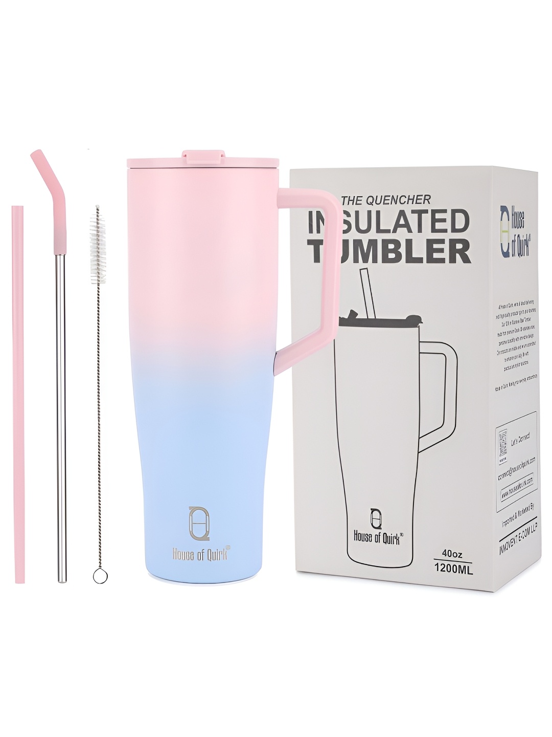 HOUSE OF QUIRK Pink & Blue Single Stainless Steel Solid Double Wall Vacuum Water Bottle
HOUSE OF QUIRK Pink & Blue Single Stainless Steel Solid Double Wall Vacuum Water Bottle