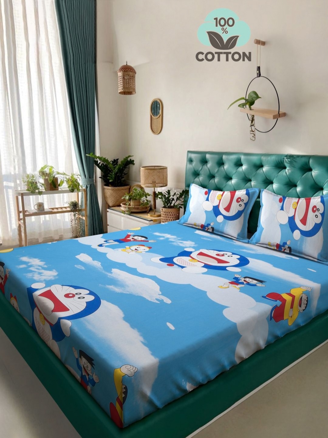 Myntra Elegant Homes Blue & White Cartoon Characters 400 TC King Bedsheet with 2 Pillow Covers
Myntra Elegant Homes Blue & White Cartoon Characters 400 TC King Bedsheet with 2 Pillow Covers