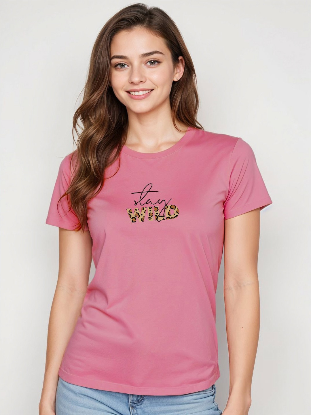 DressBerry Women Typography Printed T-shirt, Pink 
DressBerry Women Typography Printed T-shirt, Pink