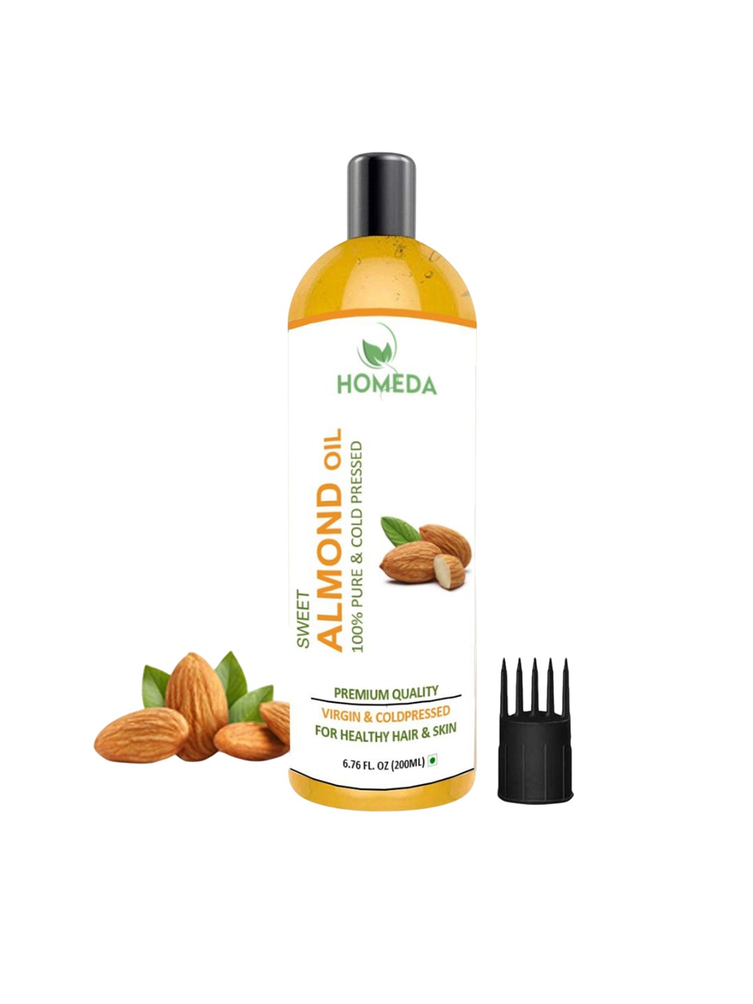 Homeda Cold Pressed Almond Oil for Face Hair Growth Skin & Baby Massage - 200 ml, Yellow
Homeda Cold Pressed Almond Oil for Face Hair Growth Skin & Baby Massage - 200 ml, Yellow