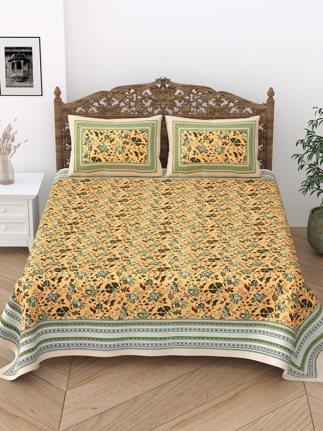 Gulaab Jaipur Orange & White Ethnic Motifs 400 TC King Bedsheet with 2 Pillow Covers
Gulaab Jaipur Orange & White Ethnic Motifs 400 TC King Bedsheet with 2 Pillow Covers