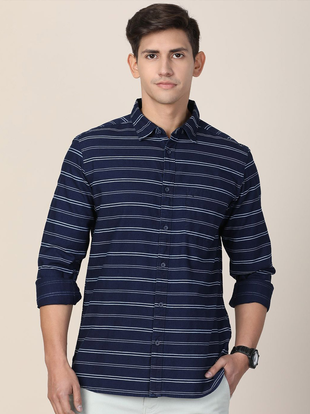MERCHANT MARINE Men Standard Slim Fit Horizontal Stripes Sheer Striped Casual Shirt, Navy blue
MERCHANT MARINE Men Standard Slim Fit Horizontal Stripes Sheer Striped Casual Shirt, Navy blue