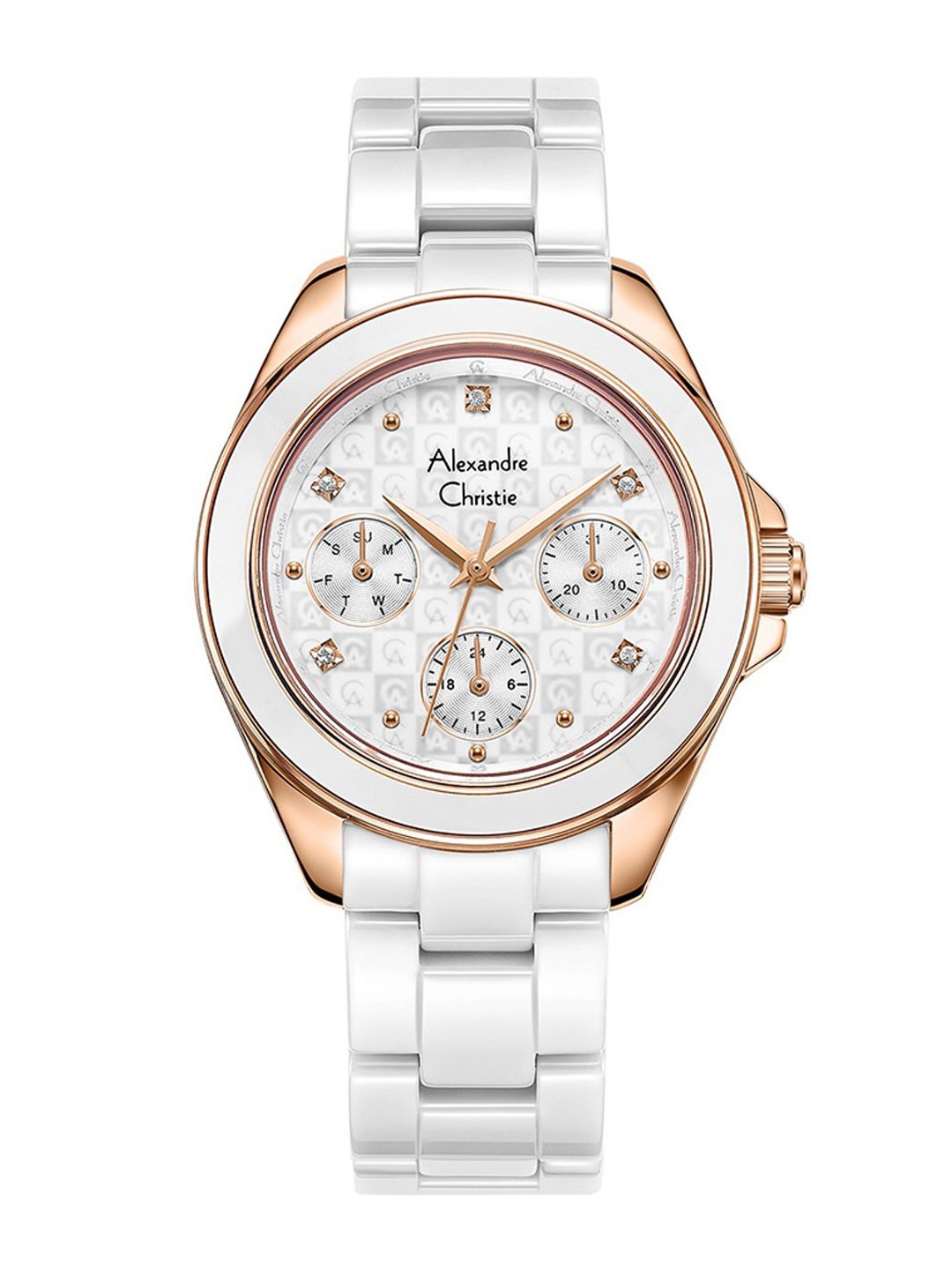 Alexandre Christie Women Embellished Dial & Ceramic Bracelet Style Straps Analogue Watch 2A70BFBRGSL, White
Alexandre Christie Women Embellished Dial & Ceramic Bracelet Style Straps Analogue Watch 2A70BFBRGSL, White