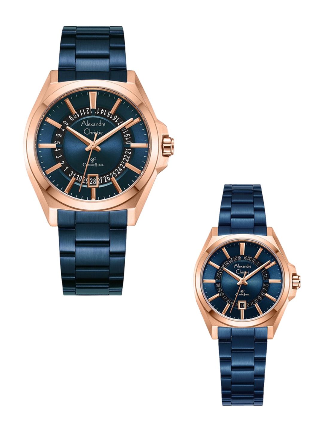 Alexandre Christie Unisex Dial & Stainless Steel Bracelet Style Straps Analogue Watch 8688MDLDURBU, Blue
Alexandre Christie Unisex Dial & Stainless Steel Bracelet Style Straps Analogue Watch 8688MDLDURBU, Blue