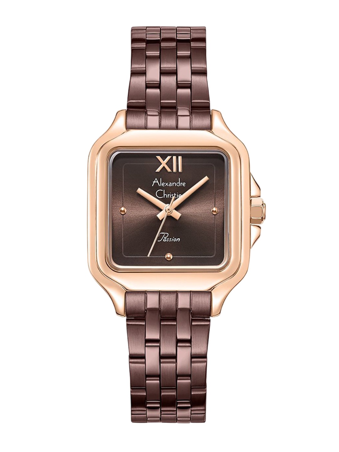 Alexandre Christie Women Embellished Dial & Stainless Steel Bracelet Style Straps Analogue Watch, Brown
Alexandre Christie Women Embellished Dial & Stainless Steel Bracelet Style Straps Analogue Watch, Brown