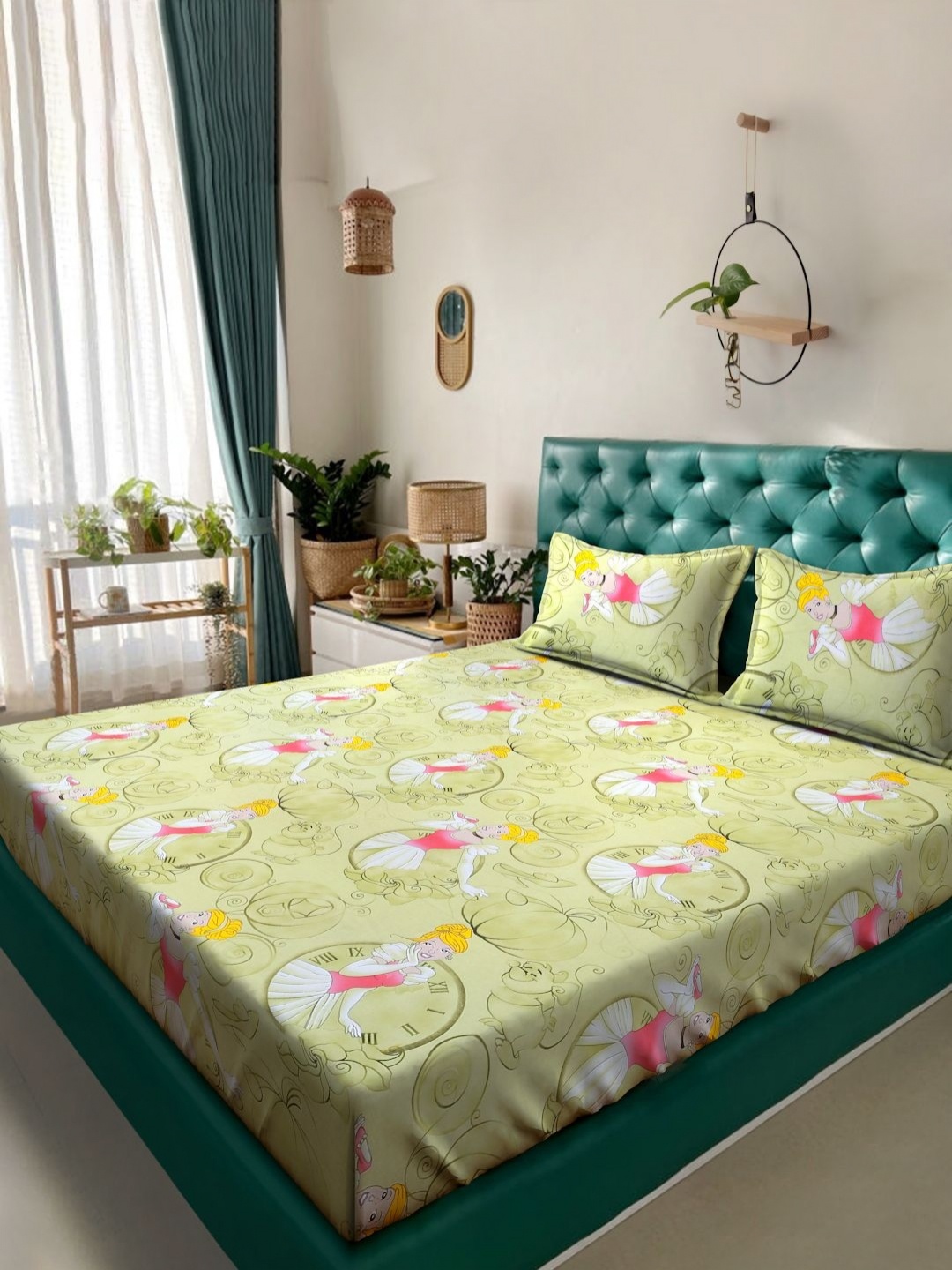 KLOTTHE Green Printed 300 TC Pure Cotton King Bedsheet With 2 Pillow Covers 2.50 x 2.25 m
KLOTTHE Green Printed 300 TC Pure Cotton King Bedsheet With 2 Pillow Covers 2.50 x 2.25 m