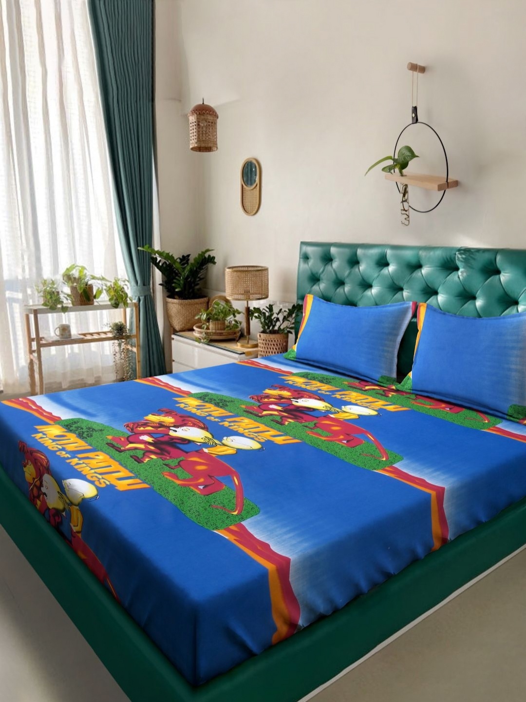 KLOTTHE Blue Printed 400 TC Cotton King Bedsheet With 2 Pillow Covers - 2.50 x 2.25 m
KLOTTHE Blue Printed 400 TC Cotton King Bedsheet With 2 Pillow Covers - 2.50 x 2.25 m