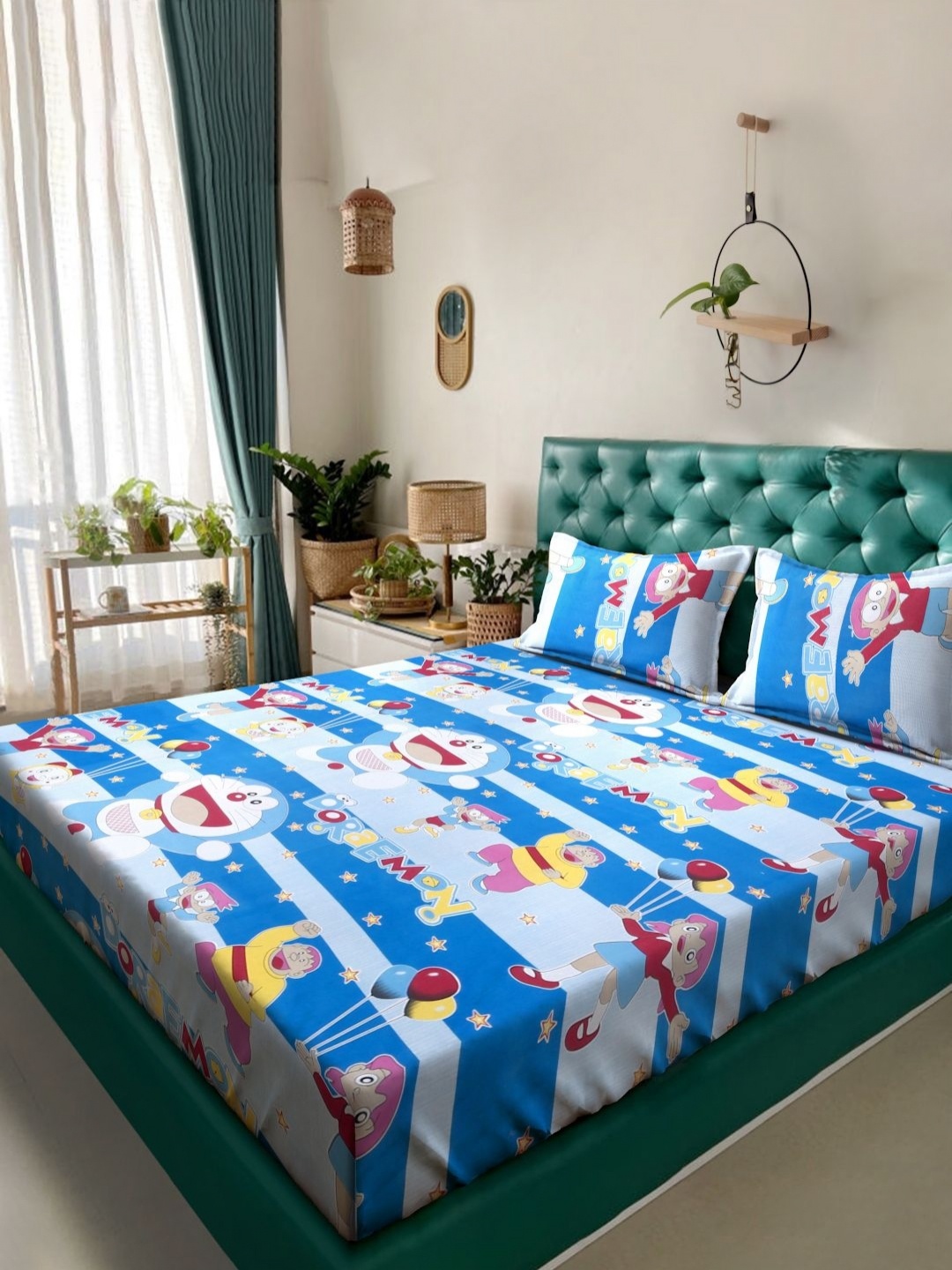 KLOTTHE Blue Printed 400 TC Cotton King Bedsheet With 2 Pillow Covers - 2.50 x 2.25 m
KLOTTHE Blue Printed 400 TC Cotton King Bedsheet With 2 Pillow Covers - 2.50 x 2.25 m
