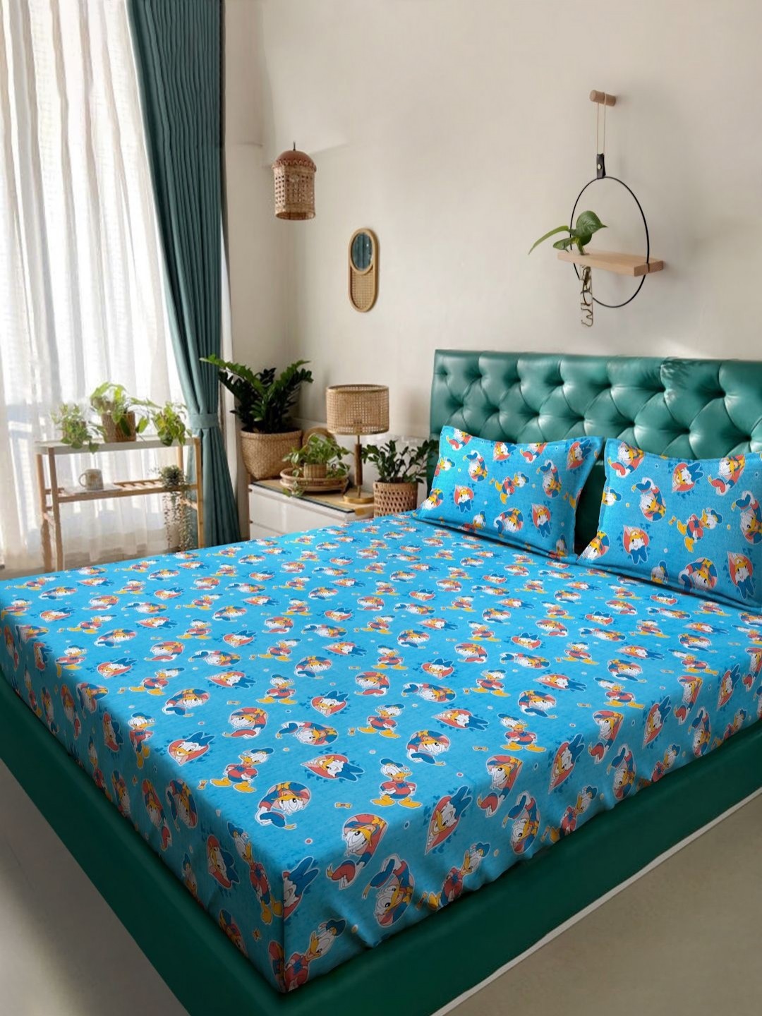 KLOTTHE Blue Printed 400 TC Cotton King Bedsheet With 2 Pillow Covers - 2.50 x 2.25 m
KLOTTHE Blue Printed 400 TC Cotton King Bedsheet With 2 Pillow Covers - 2.50 x 2.25 m
