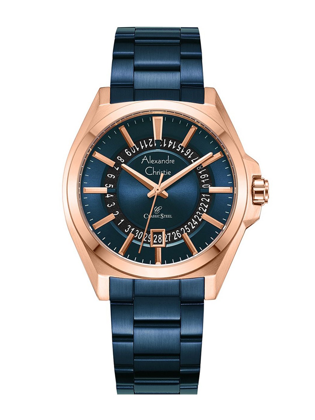 Alexandre Christie Men Embellished Dial & Stainless Steel Bracelet Style Straps Analogue Watch 8688MDBURBU, Blue
Alexandre Christie Men Embellished Dial & Stainless Steel Bracelet Style Straps Analogue Watch 8688MDBURBU, Blue