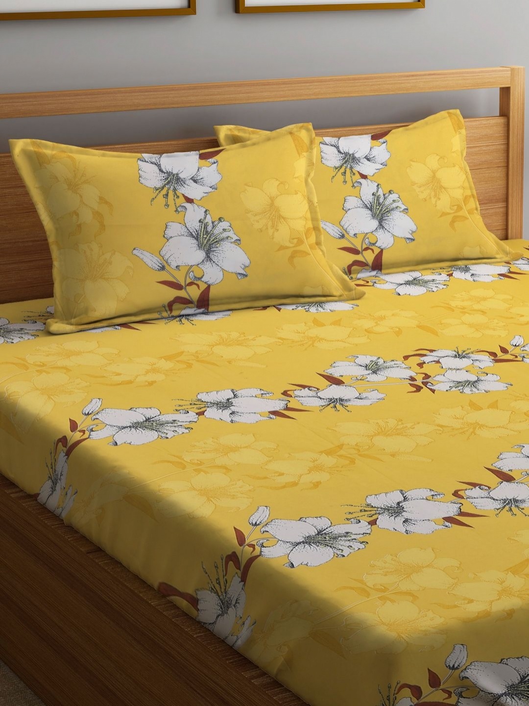 Myntra Elegant Homes Yellow Floral Printed Fitted 300 TC King Bedsheet Set 2.50 m x 2.20 m
Myntra Elegant Homes Yellow Floral Printed Fitted 300 TC King Bedsheet Set 2.50 m x 2.20 m