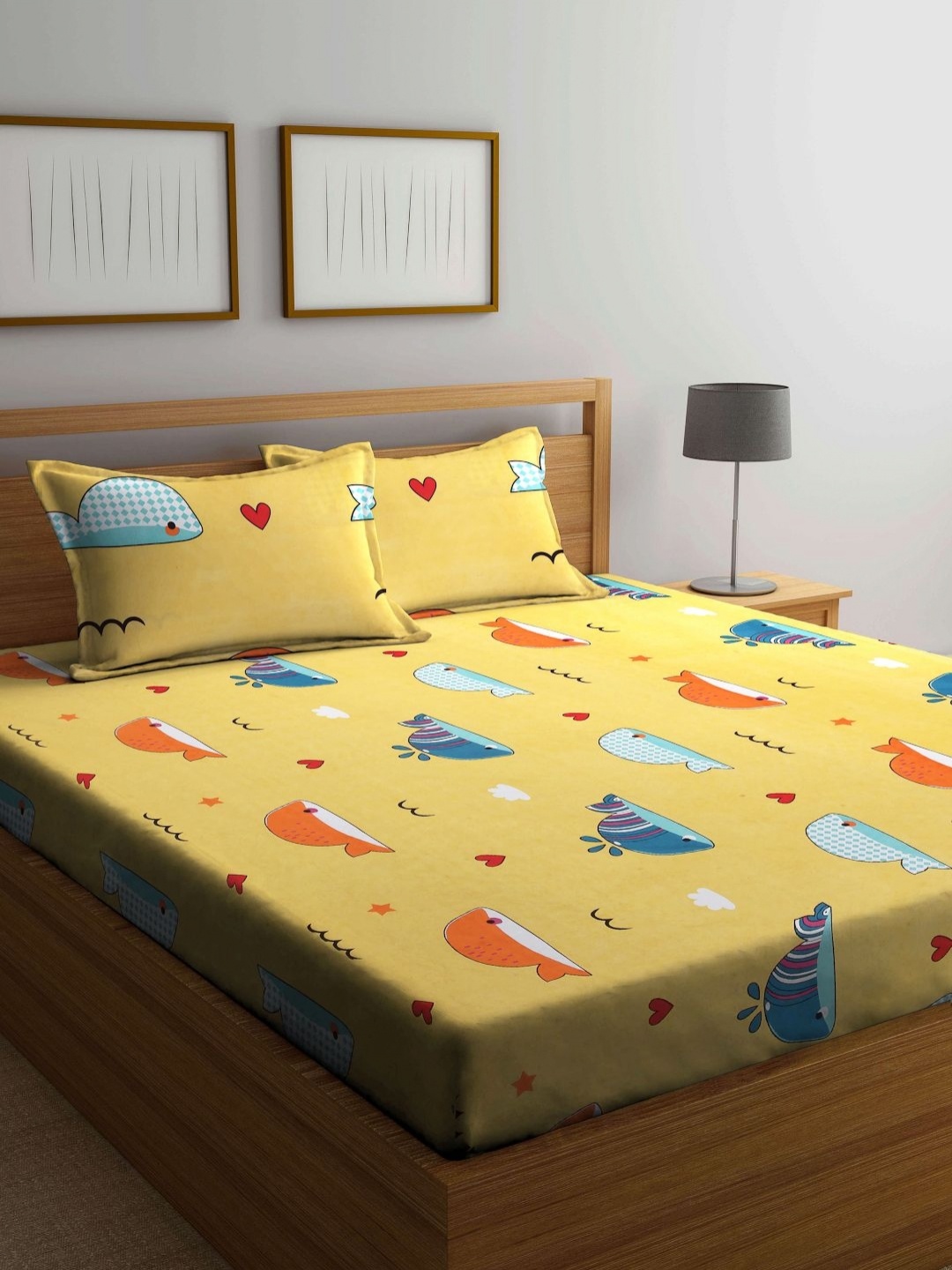 Myntra Elegant Homes Yellow & Blue 300 TC King Fitted King Bedsheet Set 2.50 m x 2.25 m
Myntra Elegant Homes Yellow & Blue 300 TC King Fitted King Bedsheet Set 2.50 m x 2.25 m
