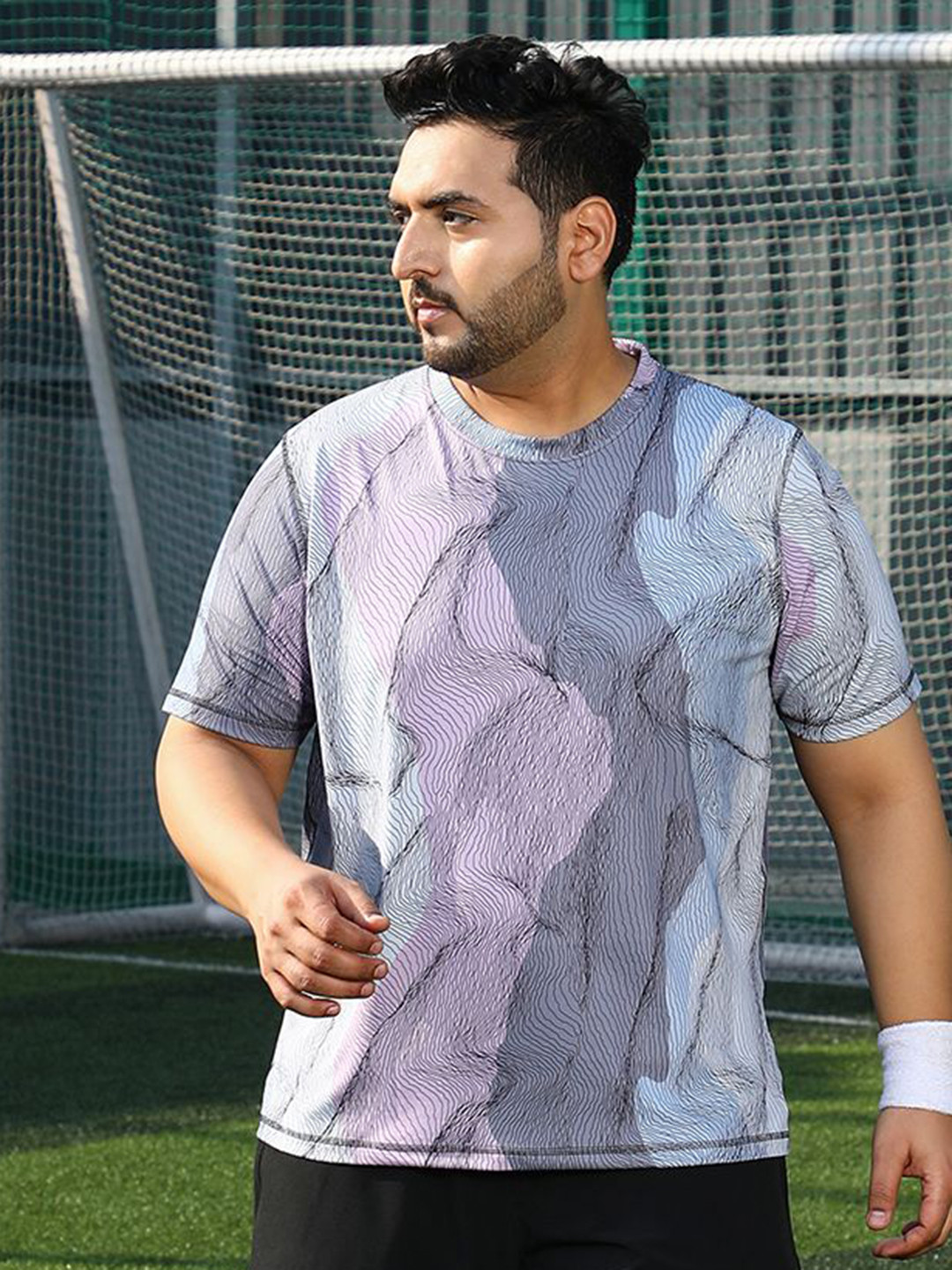 Instafab Plus Abstract Printed Round Neck Short Sleeves Regular Fit Sports T-Shirt, Grey
Instafab Plus Abstract Printed Round Neck Short Sleeves Regular Fit Sports T-Shirt, Grey