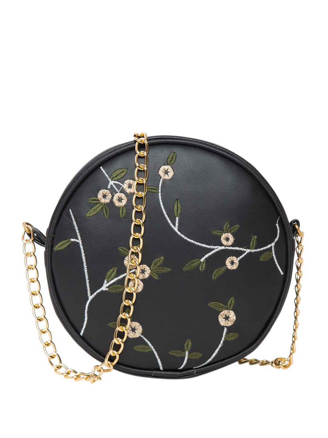 ADISA Floral Printed Non-Detachable Sling Strap PU Half Moon Sling Bag, Black
ADISA Floral Printed Non-Detachable Sling Strap PU Half Moon Sling Bag, Black