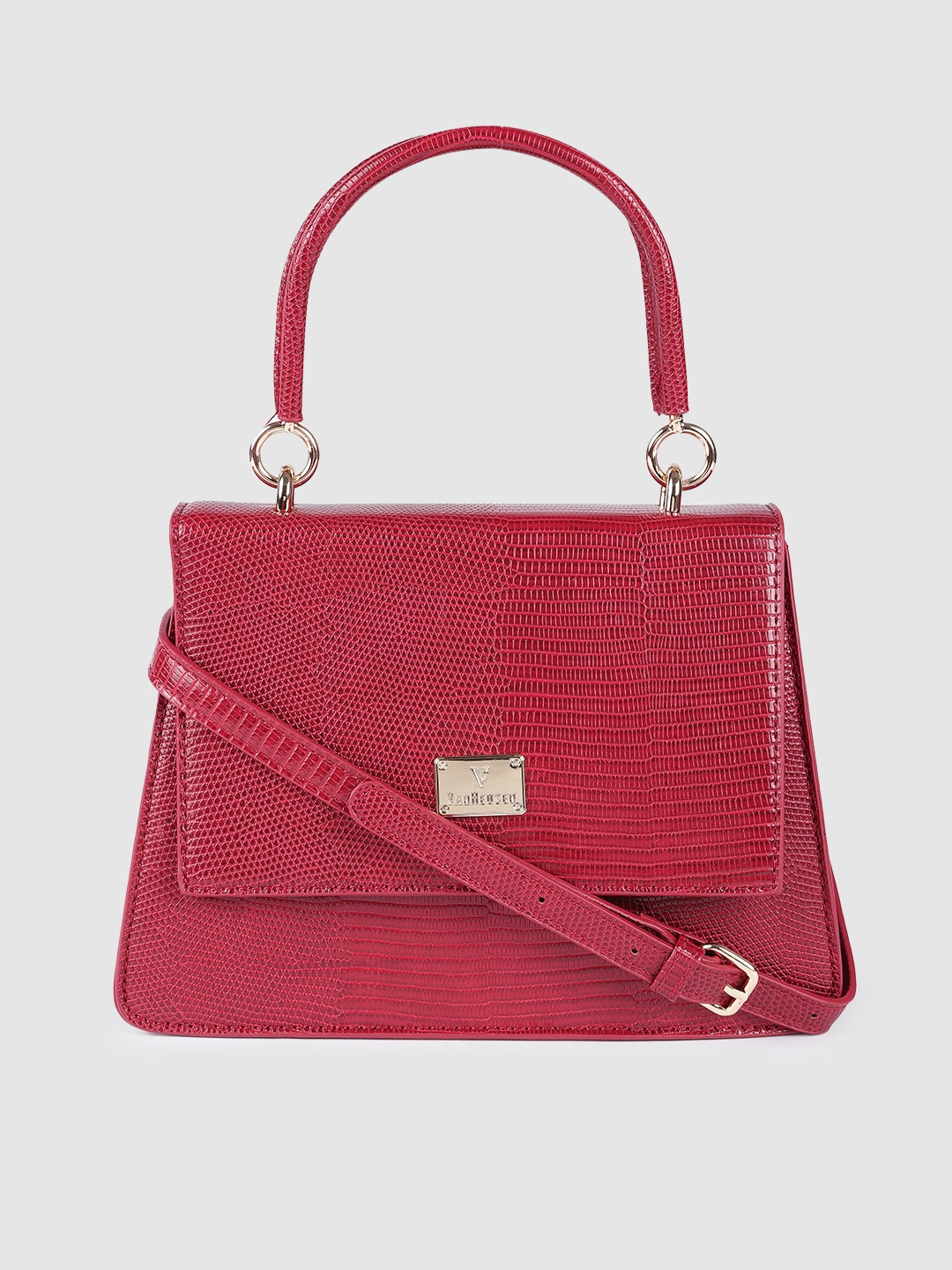 Van Heusen Burgundy Textured Satchel