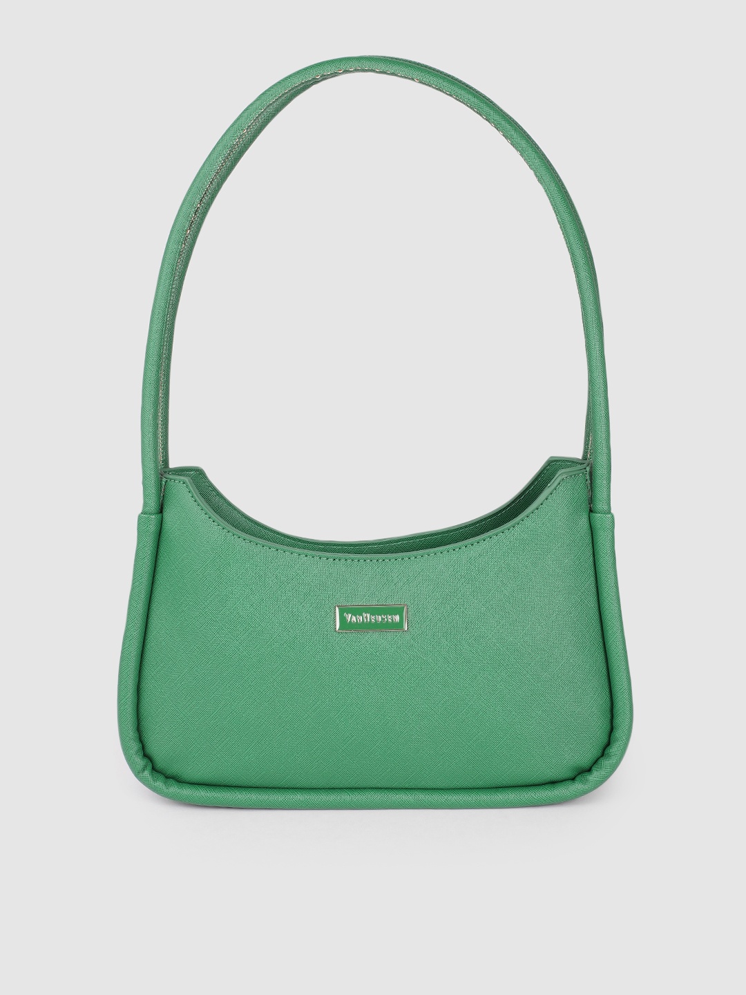 Van Heusen Green Solid Structured Shoulder Bag