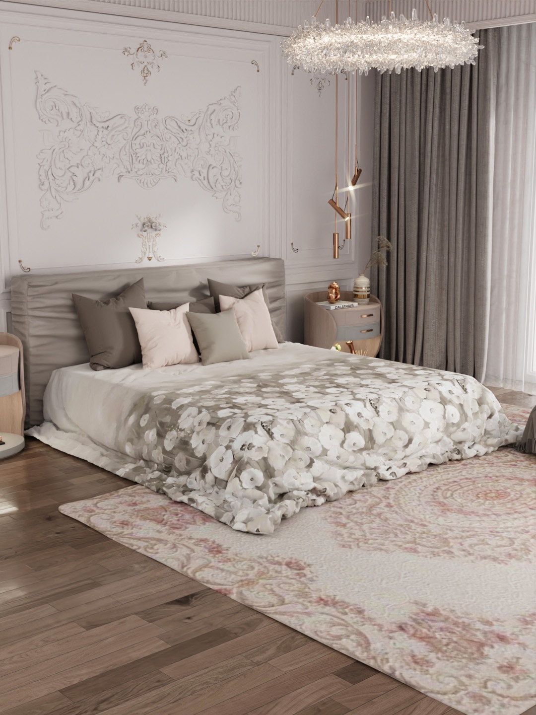 ROSARA HOME Taupe & White Floral Pure Cotton 300 TC King Bedsheet with 2 Pillow Covers
ROSARA HOME Taupe & White Floral Pure Cotton 300 TC King Bedsheet with 2 Pillow Covers