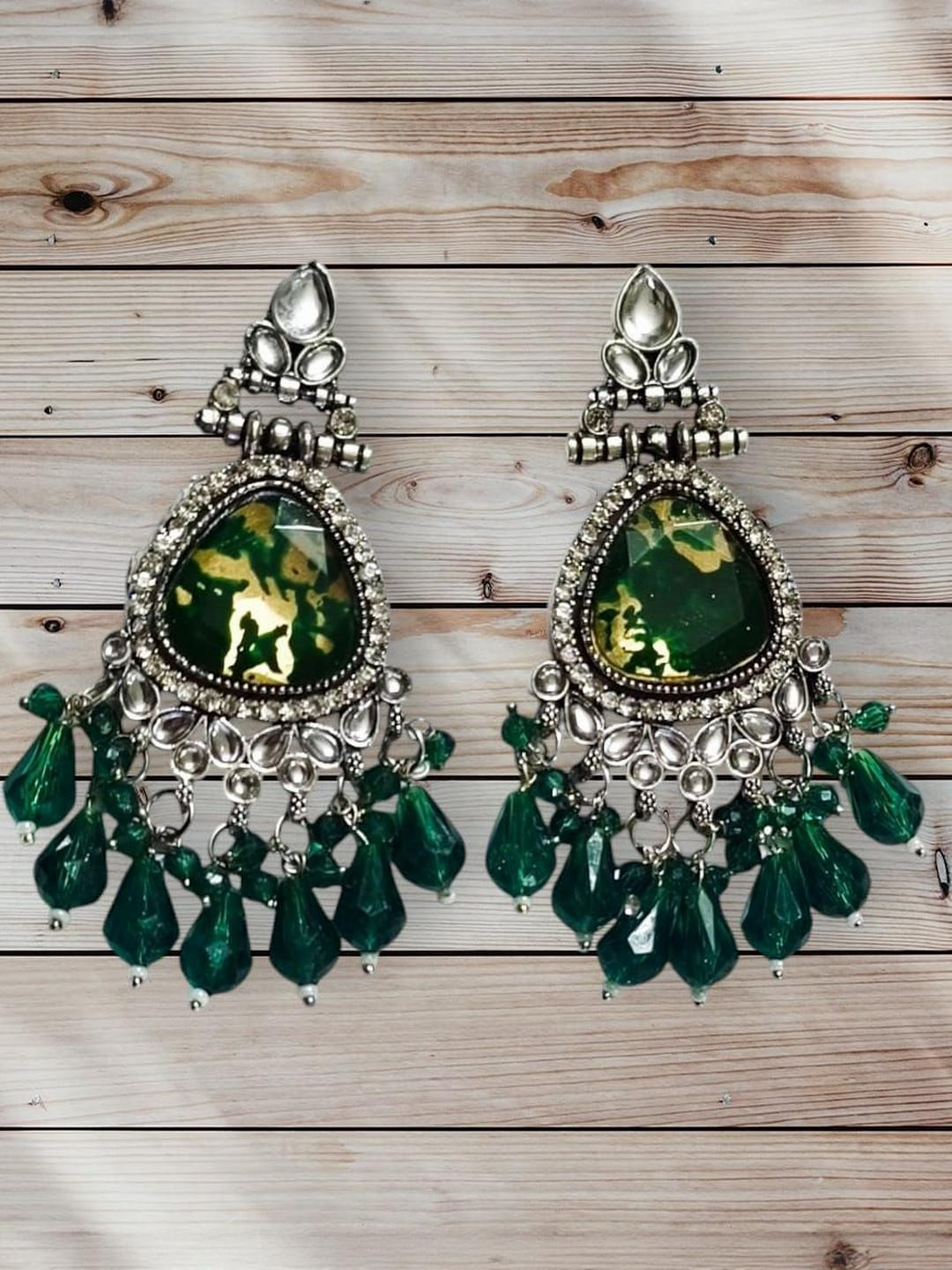 Anouk Artificial Stones Studded And Beaded Contemporary Drop Earrings, Silver
Anouk Artificial Stones Studded And Beaded Contemporary Drop Earrings, Silver