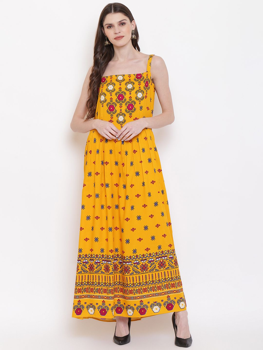 DressBerry Women Floral Printed Maxi Dress, Yellow
DressBerry Women Floral Printed Maxi Dress, Yellow