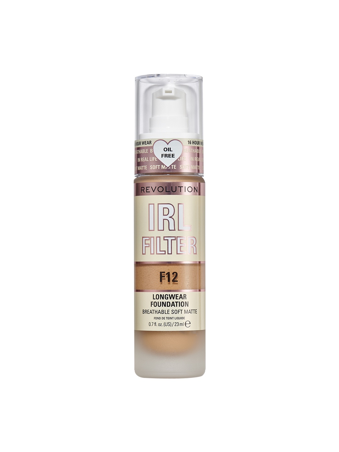 Makeup Revolution London IRL Filter Longwear Foundation with Niacinamide 23 ml - Shade F12, Brown
Makeup Revolution London IRL Filter Longwear Foundation with Niacinamide 23 ml - Shade F12, Brown