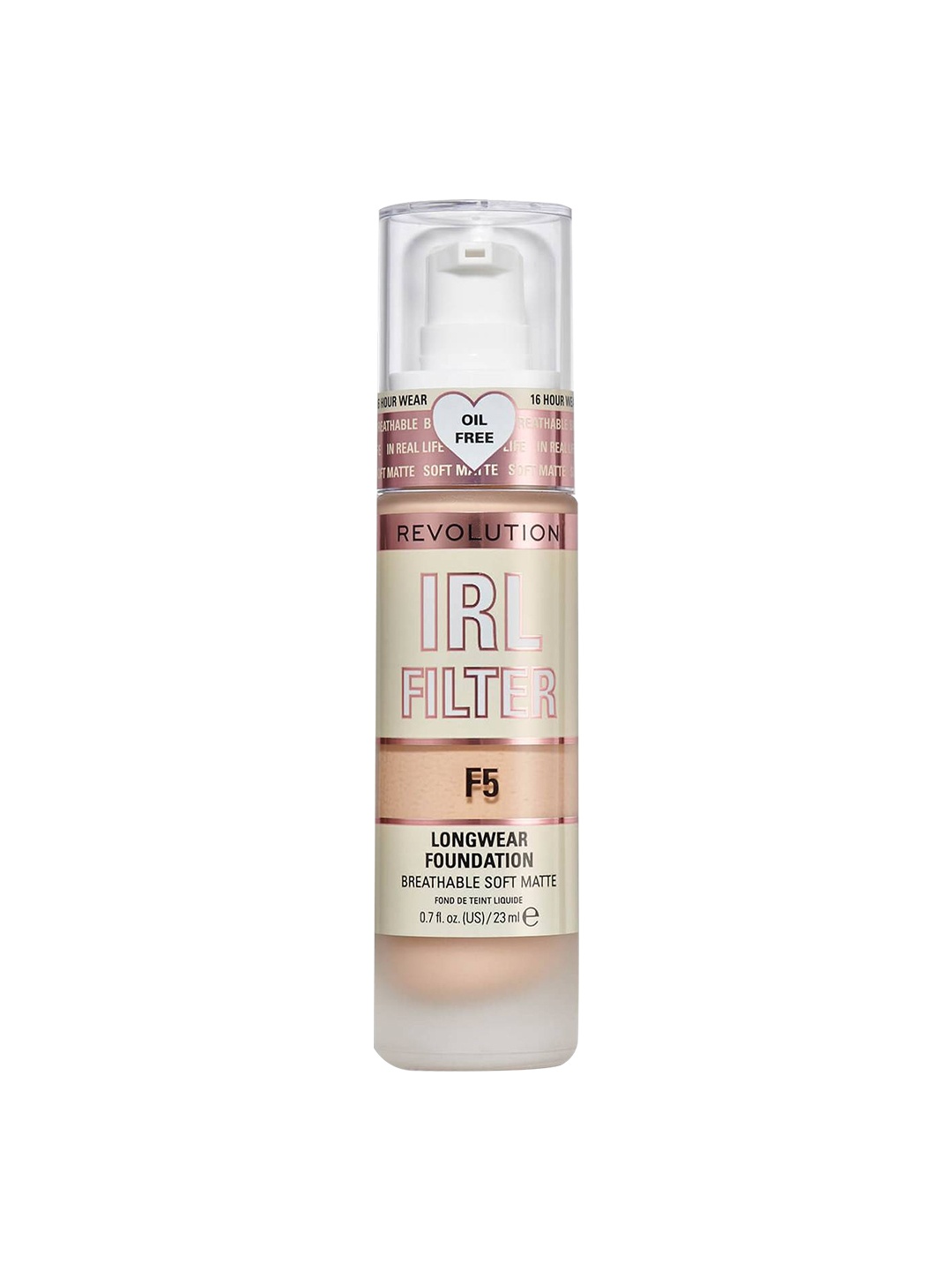 Makeup Revolution London IRL Filter Longwear Foundation with Niacinamide 23 ml - Shade F5, Nude
Makeup Revolution London IRL Filter Longwear Foundation with Niacinamide 23 ml - Shade F5, Nude