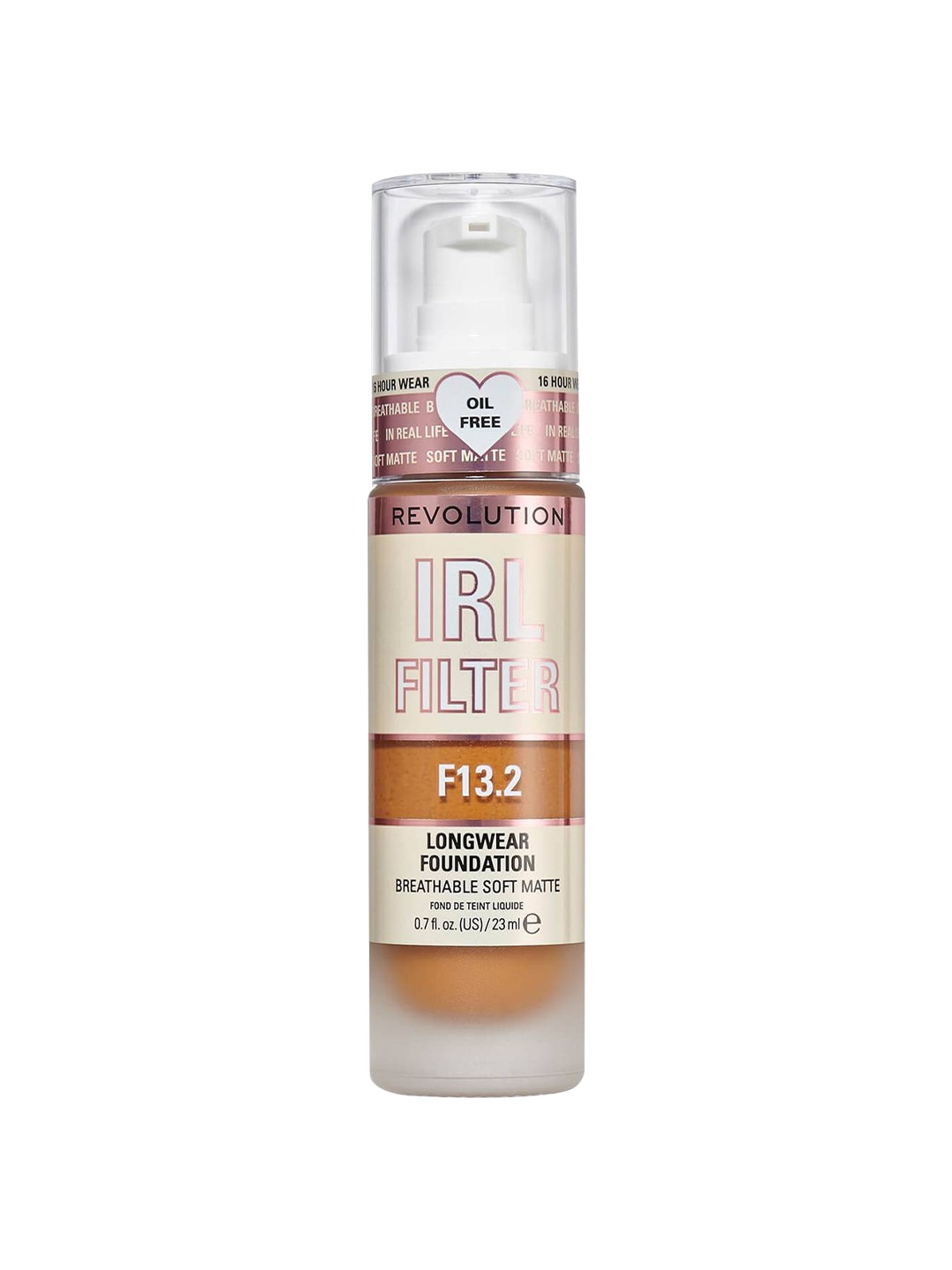 Makeup Revolution London IRL Filter Longwear Foundation with Niacinamide 23ml- Shade F13.2, Brown
Makeup Revolution London IRL Filter Longwear Foundation with Niacinamide 23ml- Shade F13.2, Brown