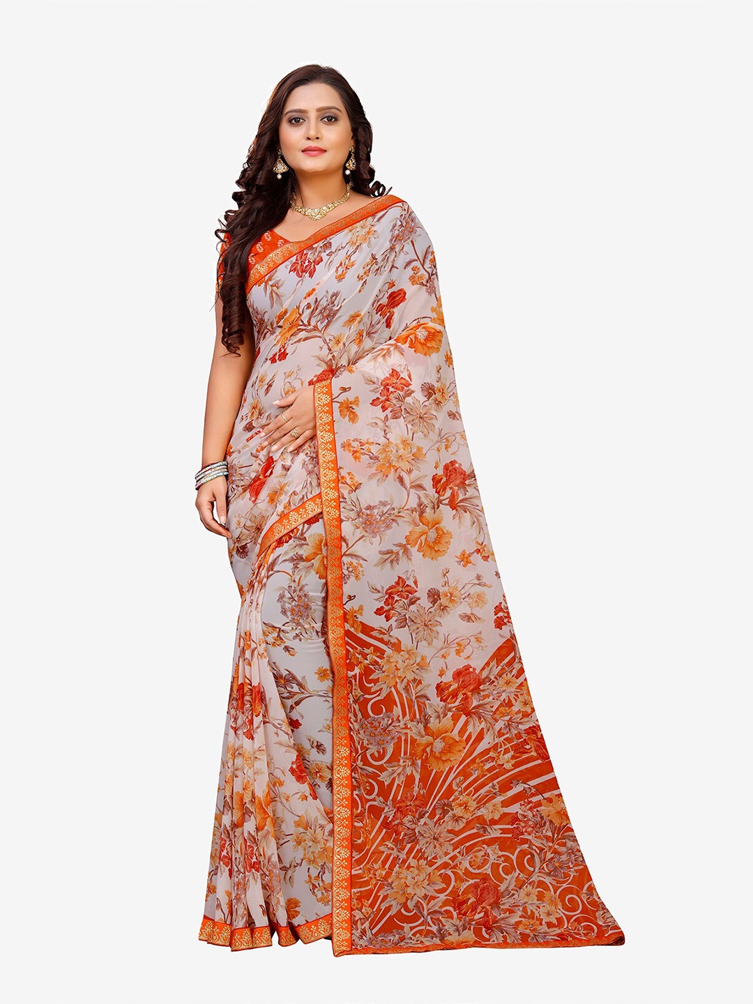 Indian Fashionista Orange & White Floral Phulkari Pure Georgette Ready to Wear Chanderi Saree
Indian Fashionista Orange & White Floral Phulkari Pure Georgette Ready to Wear Chanderi Saree