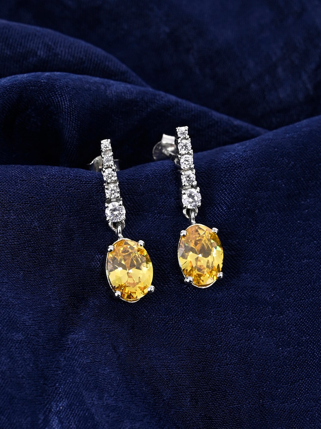 March by FableStreet 925 Sterling Silver Rhodium-Plated Yellow Zircon Handcrafted Earrings
March by FableStreet 925 Sterling Silver Rhodium-Plated Yellow Zircon Handcrafted Earrings