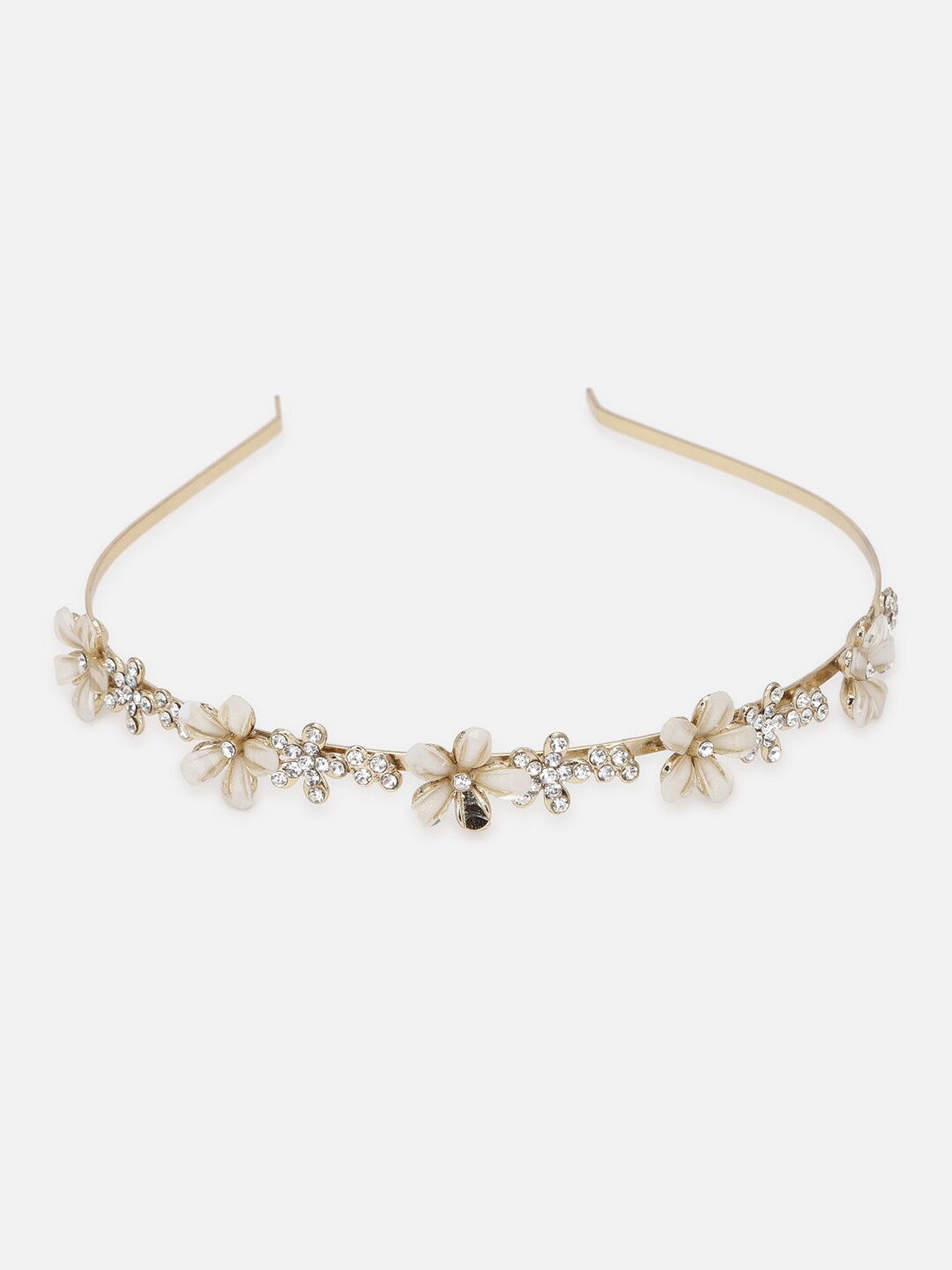 FOREVER 21 Women Beige & Gold-Toned Hairband