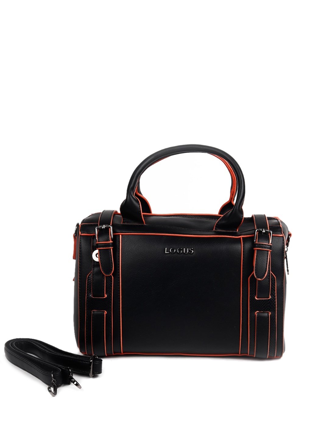 ODETTE Black Structured Handheld Bag