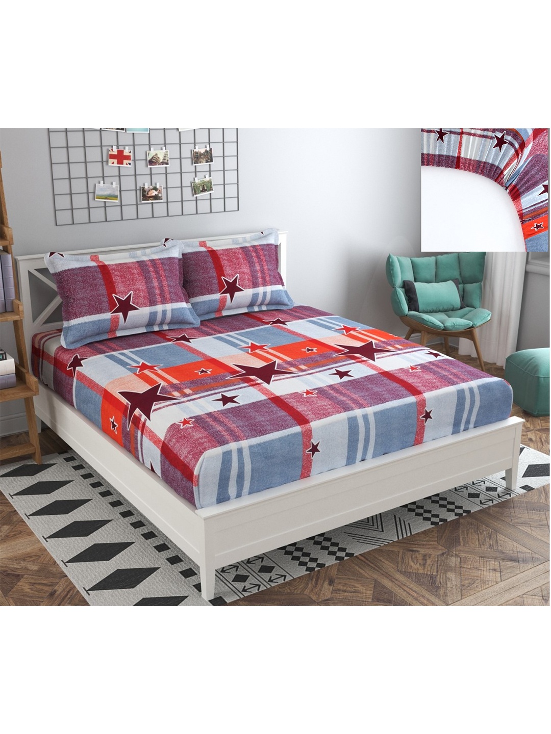 Bajo's Grey & Orange Geometric Printed Cotton 250 TC Queen Bedsheet with 2 Pillow Covers
Bajo's Grey & Orange Geometric Printed Cotton 250 TC Queen Bedsheet with 2 Pillow Covers