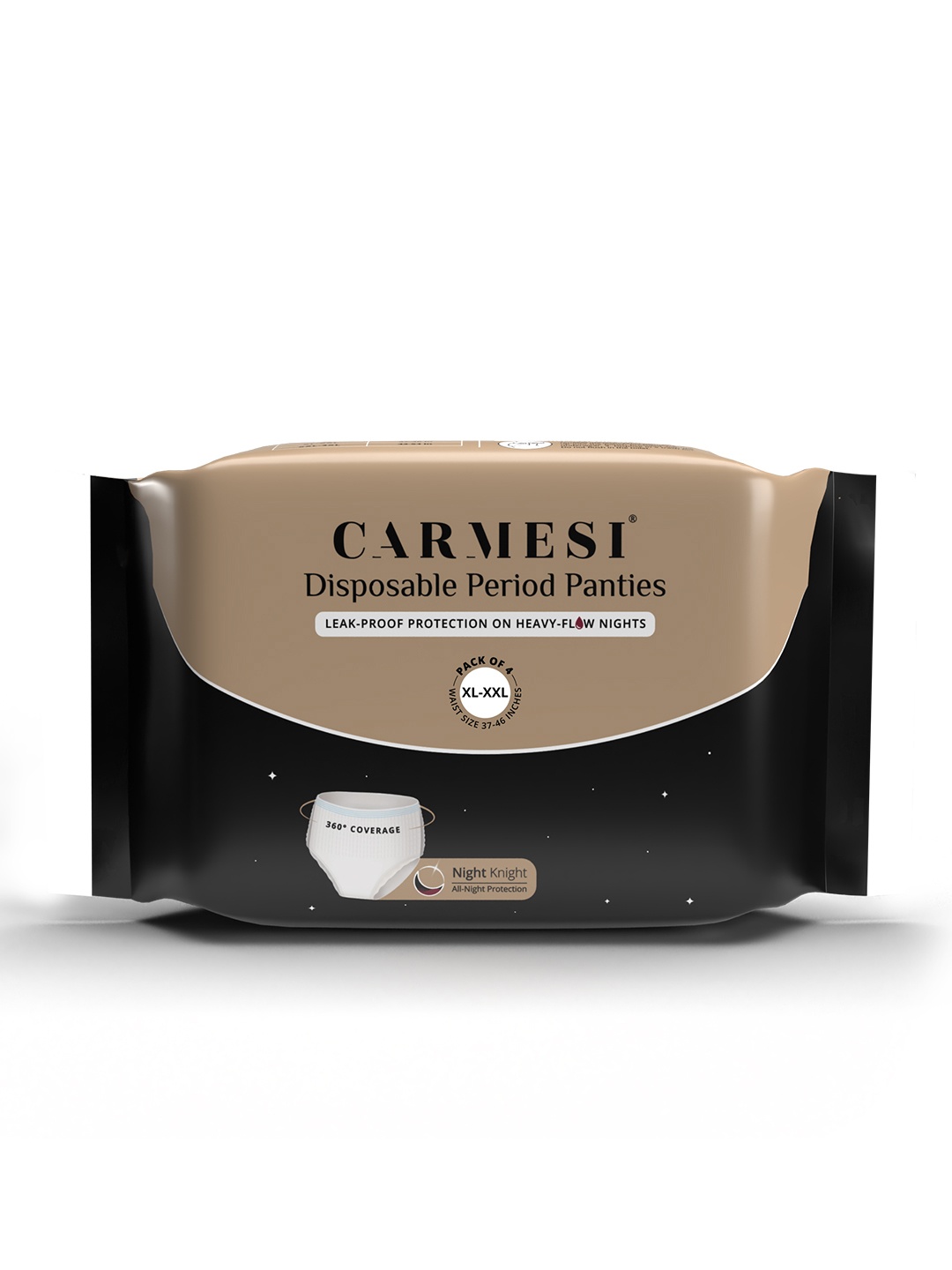 CARMESI Pack Of 4 Disposable 360 Protection for Super Heavy Flow Period Panties (XL-XXL), Na
CARMESI Pack Of 4 Disposable 360 Protection for Super Heavy Flow Period Panties (XL-XXL), Na
