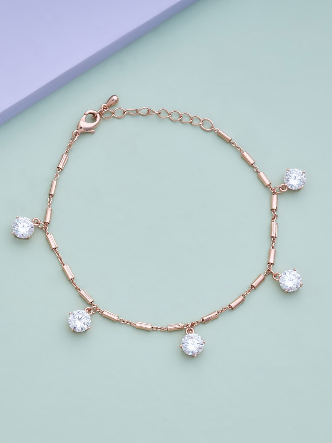 Kushal's Fashion Jewellery Women Rose Gold & White Rose Gold-Plated Wraparound Bracelet
Kushal's Fashion Jewellery Women Rose Gold & White Rose Gold-Plated Wraparound Bracelet