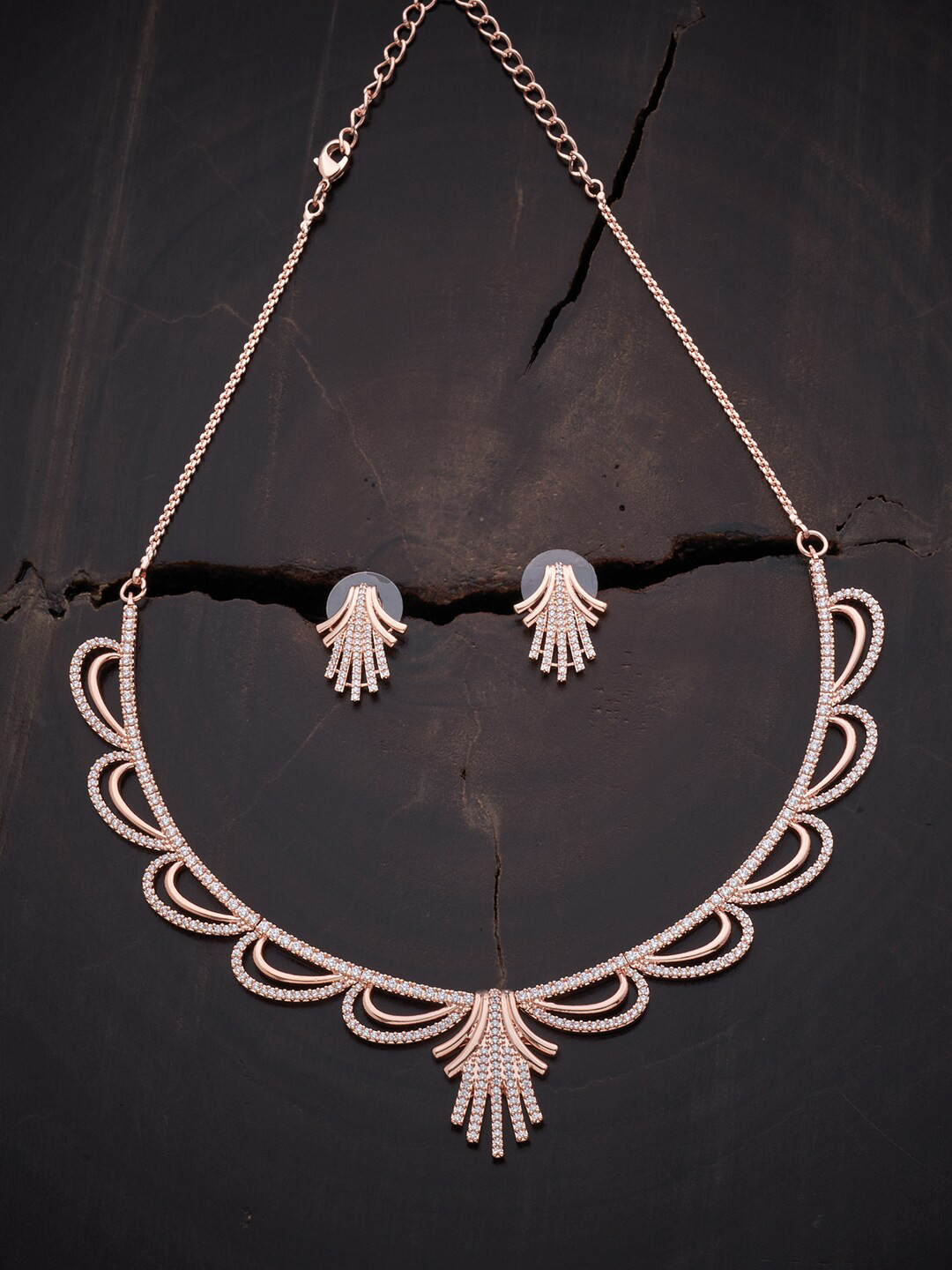 Kushal's Fashion Jewellery Rose Gold-Plated & Toned Pink CZ Stone Studded Jewellery Set
Kushal's Fashion Jewellery Rose Gold-Plated & Toned Pink CZ Stone Studded Jewellery Set