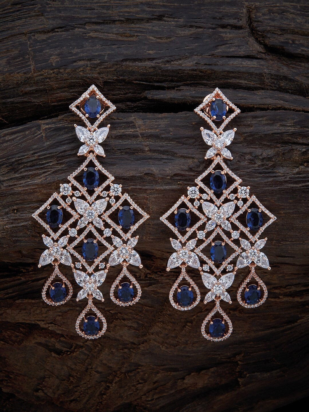 Kushal's Fashion Jewellery Blue & Silver-Toned Rose Gold Plated Contemporary Drop Earrings
Kushal's Fashion Jewellery Blue & Silver-Toned Rose Gold Plated Contemporary Drop Earrings