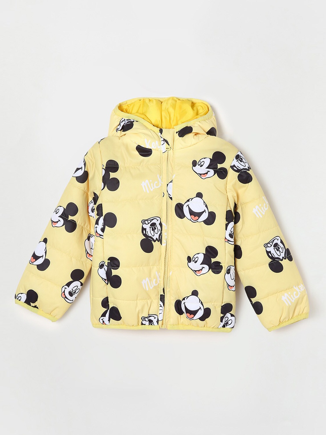 Juniors by Lifestyle Boys Yellow Mickey Mouse Printed Lightweight Hooded Puffer Jacket
Juniors by Lifestyle Boys Yellow Mickey Mouse Printed Lightweight Hooded Puffer Jacket
