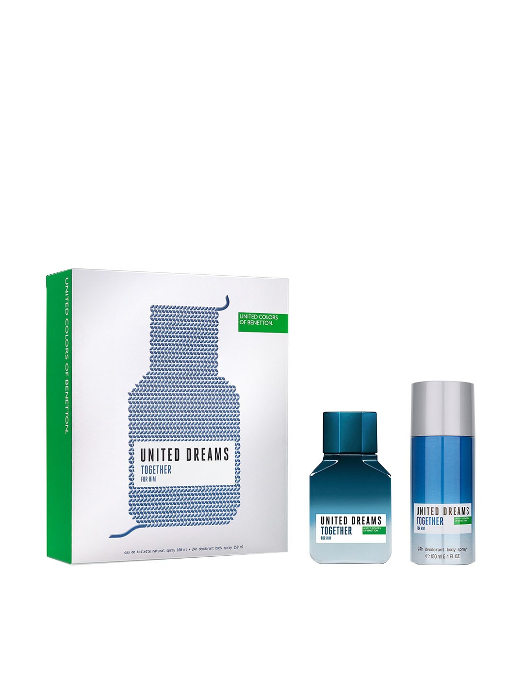 United Colors of Benetton Men United Dreams Together for Him Eau de Toilette 100 Ml with Deodorant Spray 150 Ml, Transparent
United Colors of Benetton Men United Dreams Together for Him Eau de Toilette 100 Ml with Deodorant Spray 150 Ml, Transparent