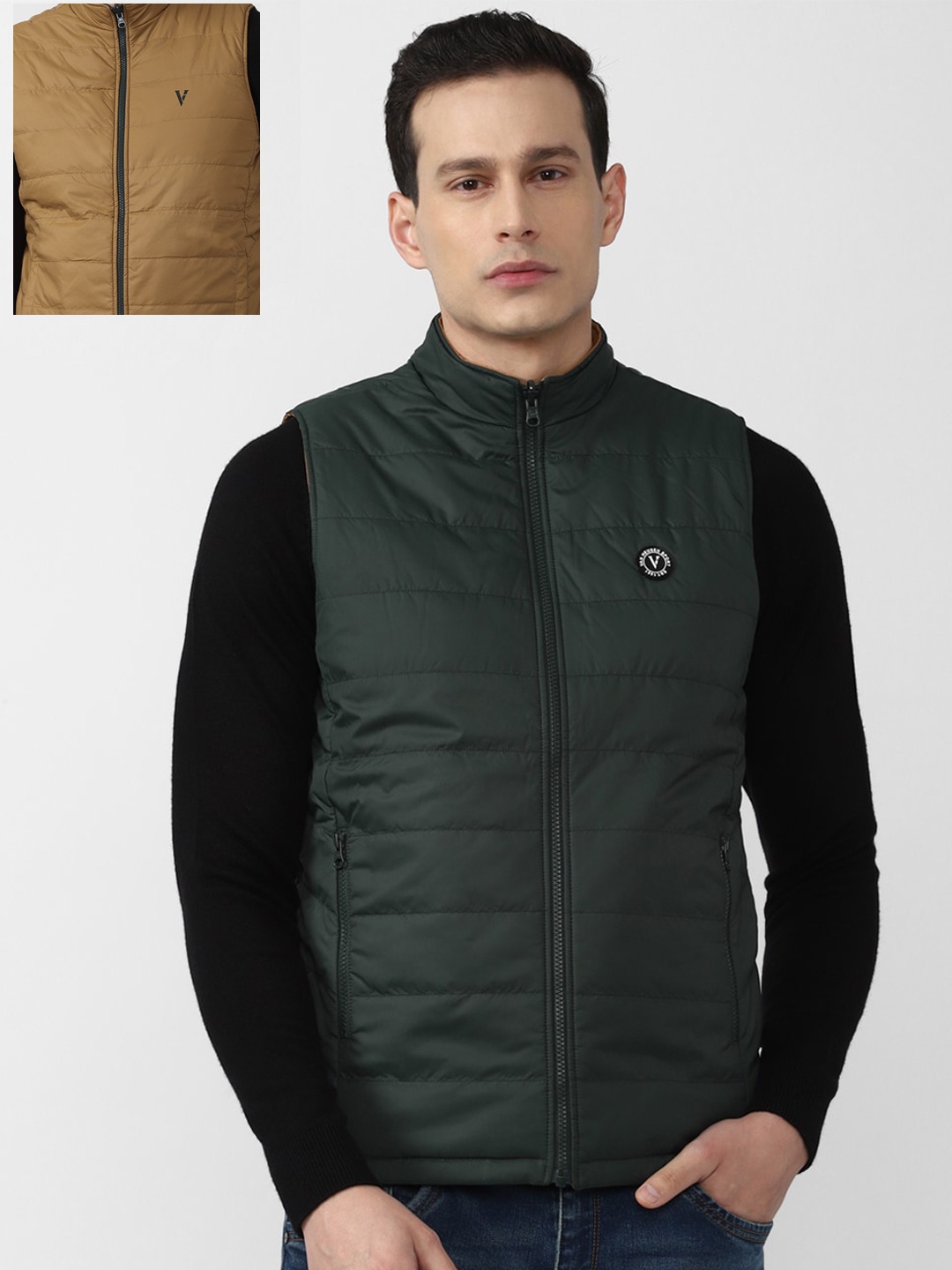 Van Heusen Sport Men Pack of 2 Brown & Green Reversible Padded Jacket with Embroidered
Van Heusen Sport Men Pack of 2 Brown & Green Reversible Padded Jacket with Embroidered